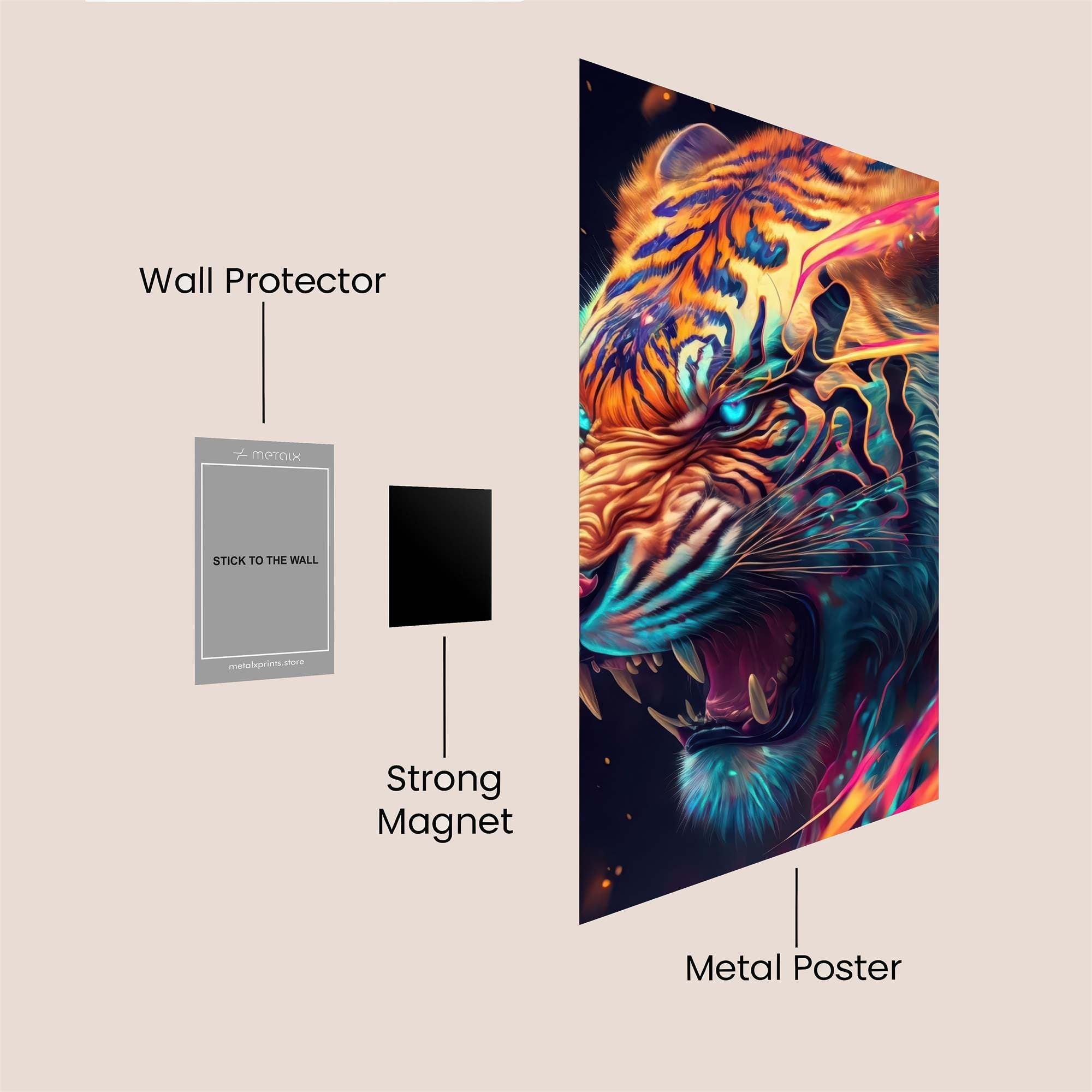 Tiger Blaze Safe Wall Magnetic / M
