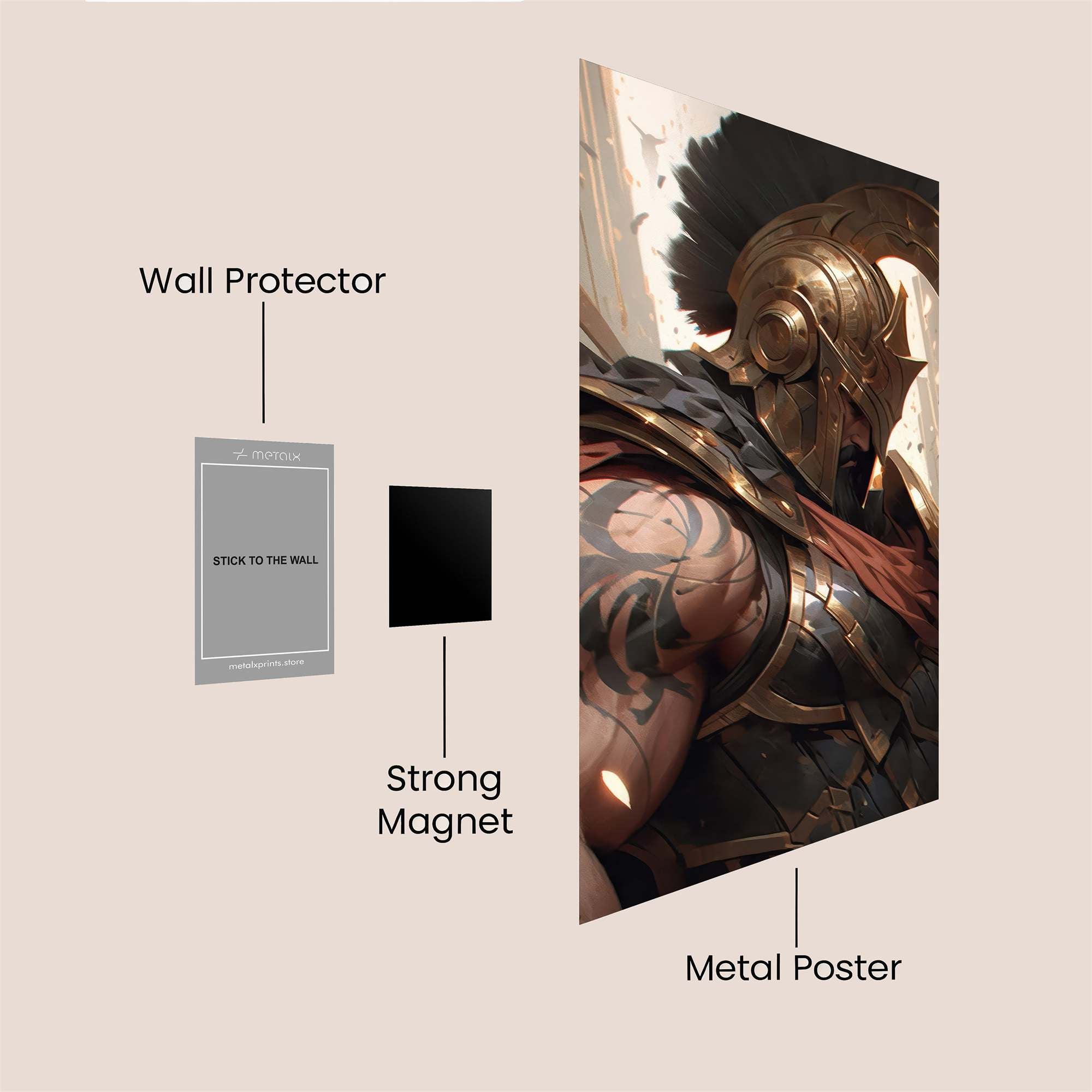 Achilles Unleashed Safe Wall Magnetic / M