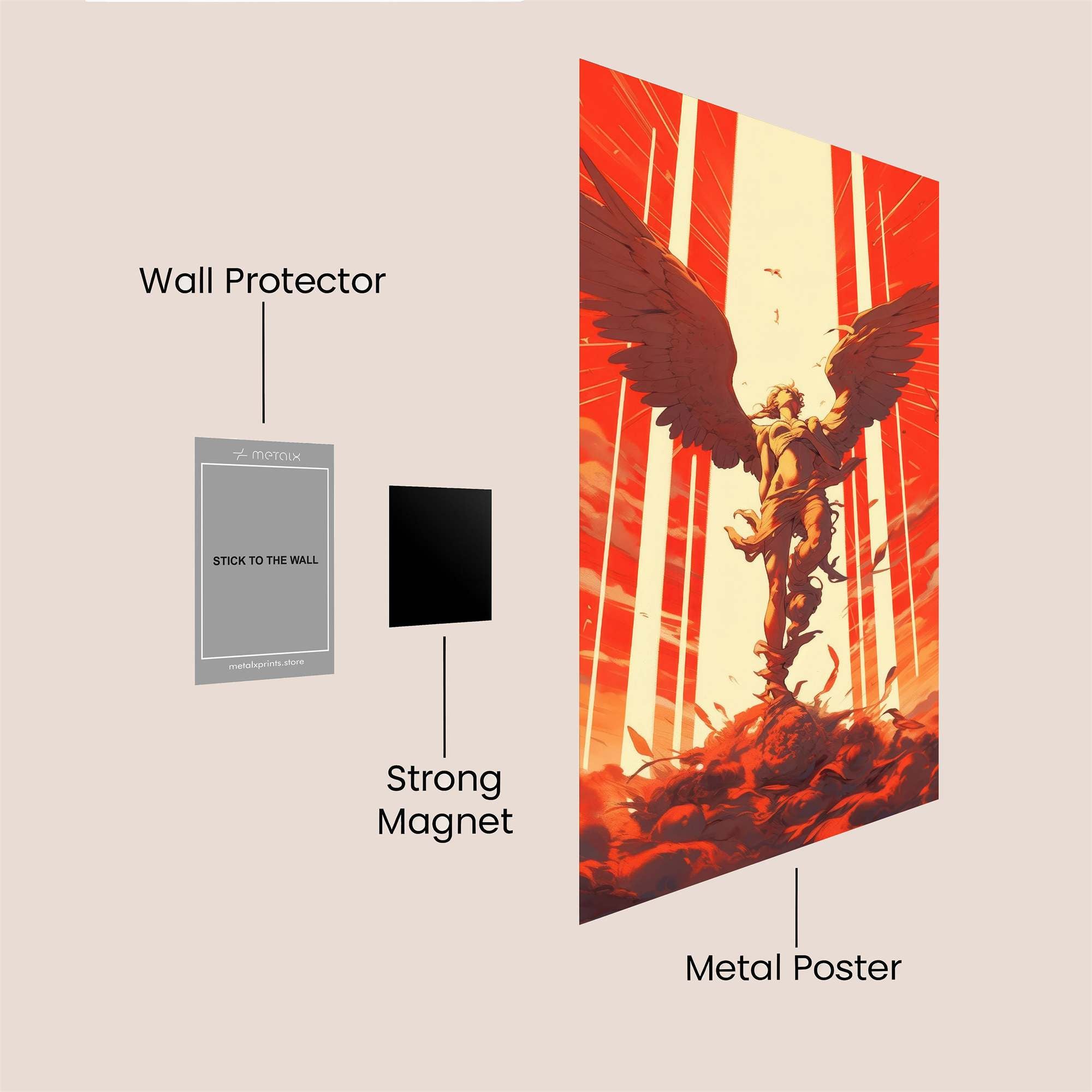 Lucifer Ascends Safe Wall Magnetic / M