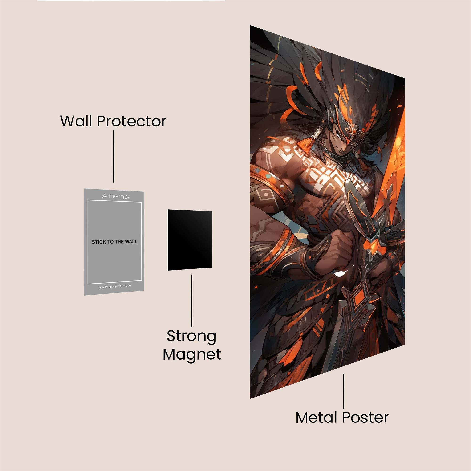 Warrior Blaze Safe Wall Magnetic / M