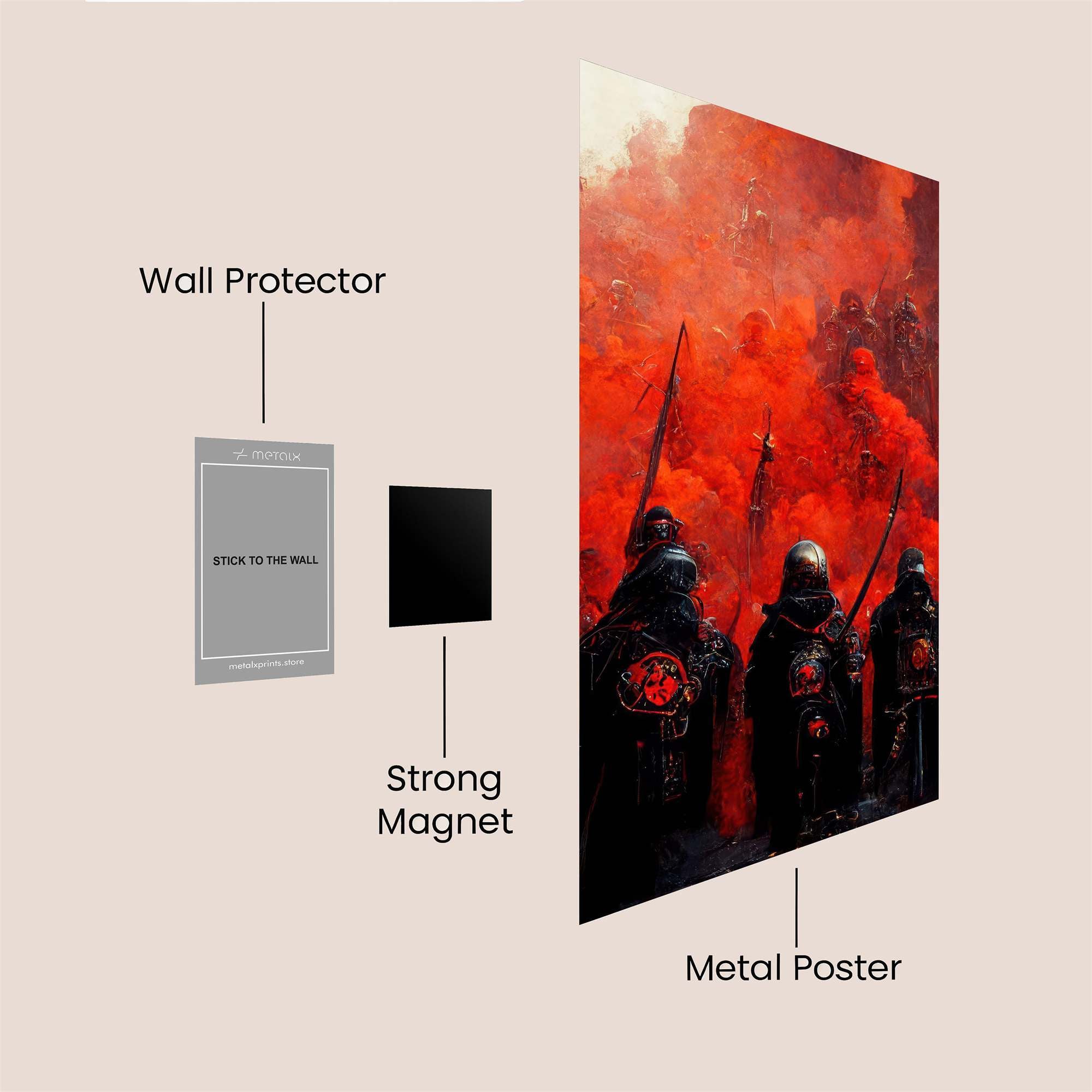 Warriors Enflamed Safe Wall Magnetic / M