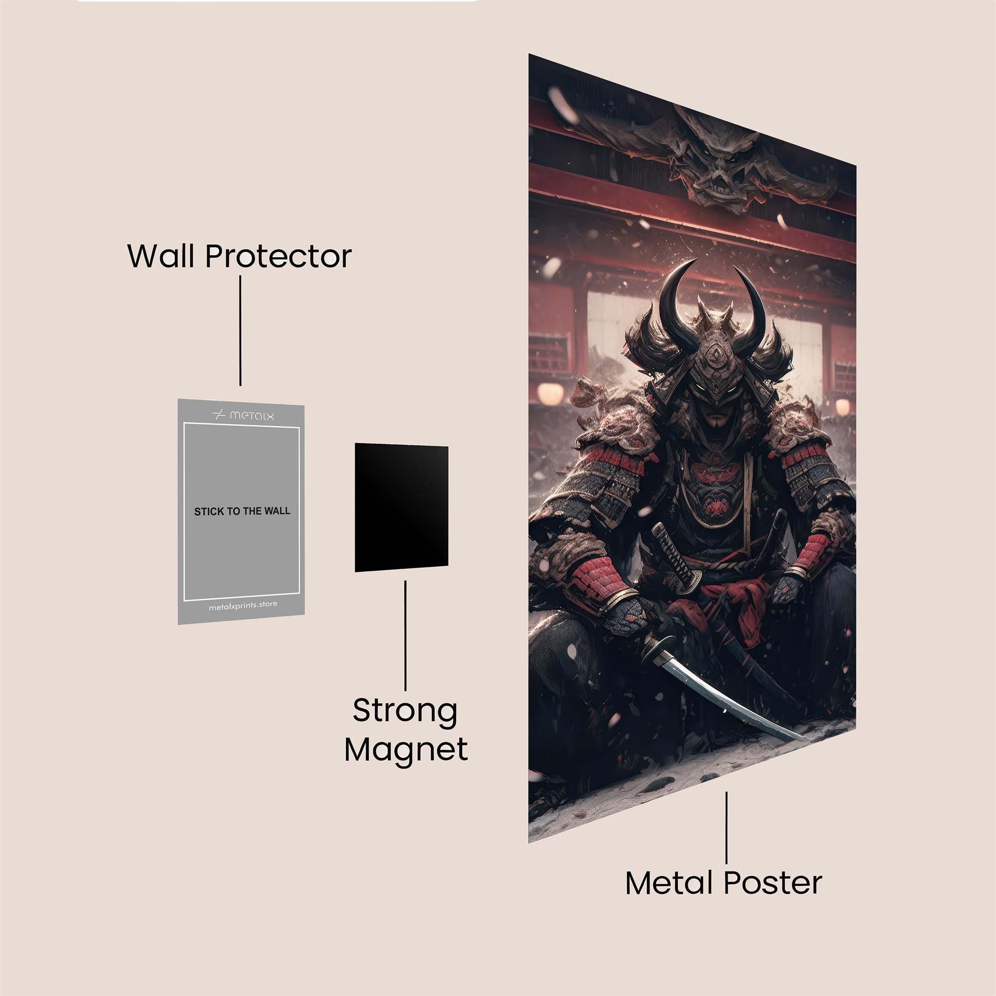 Oni Samurai Safe Wall Magnetic / M