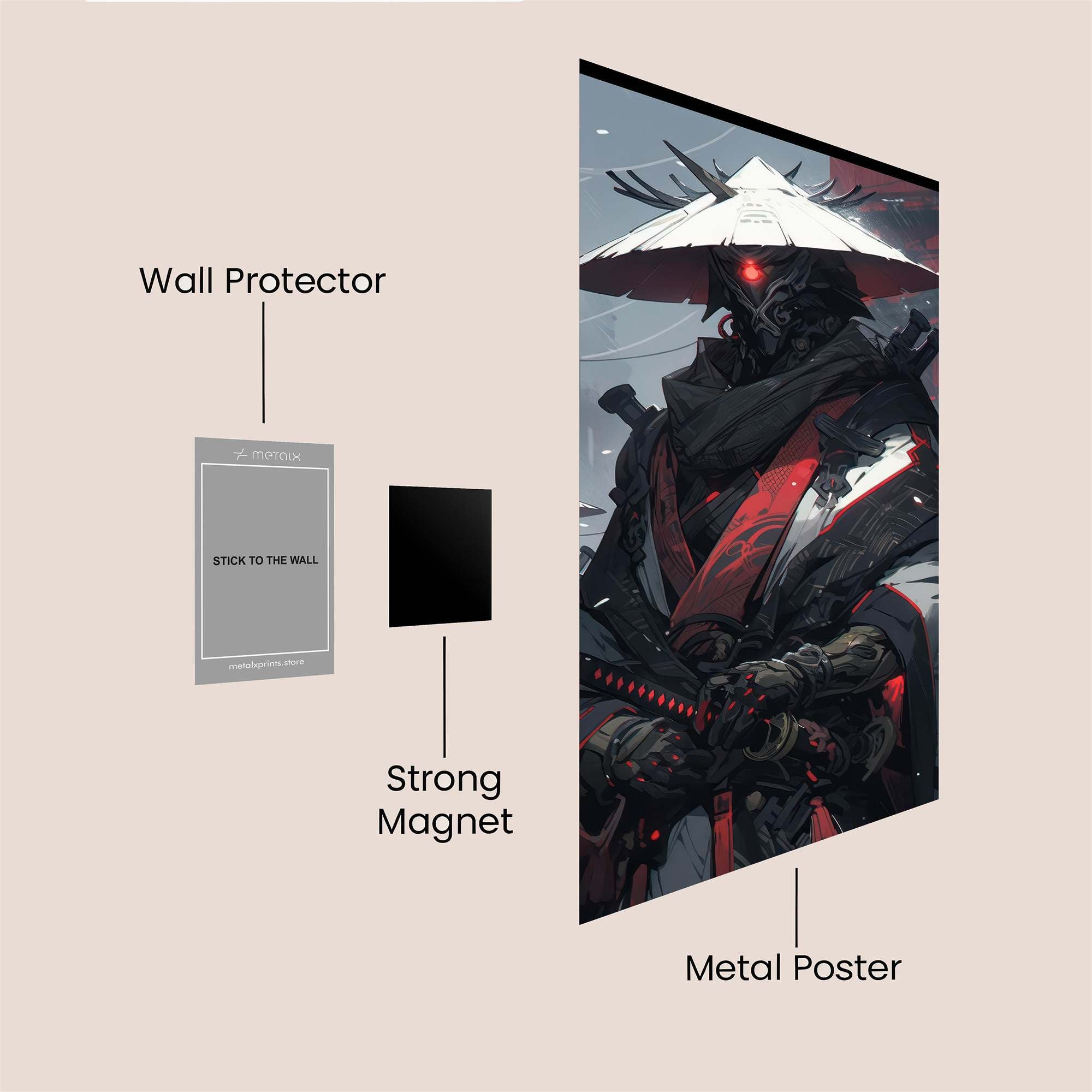 Samurai Sentinel Safe Wall Magnetic / M