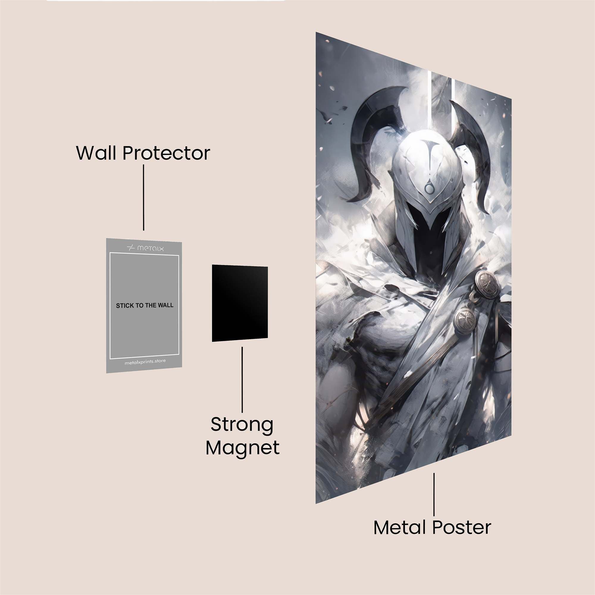 Doomed Warrior Safe Wall Magnetic / M