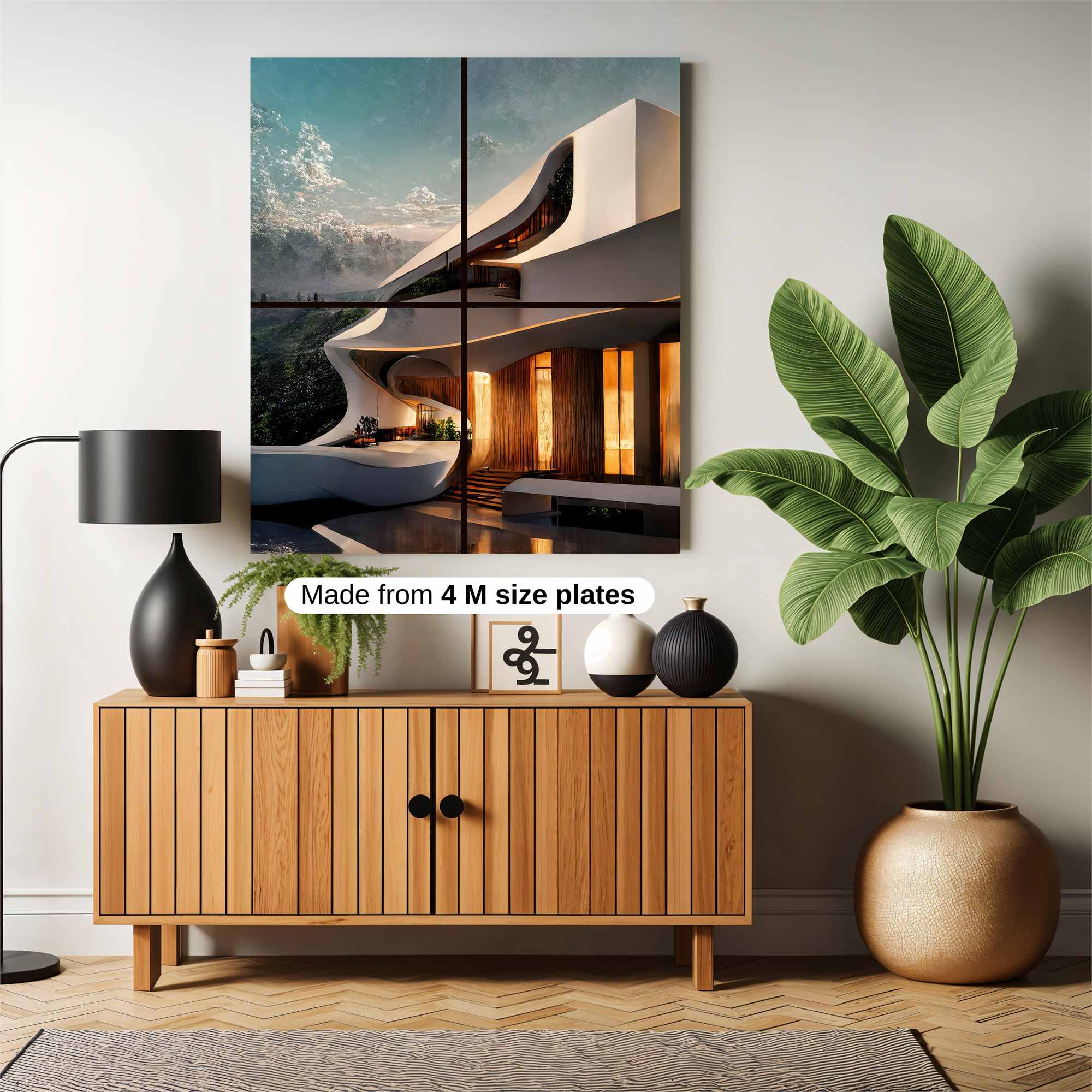 Futuristic Serenity Safe Wall Magnetic / M