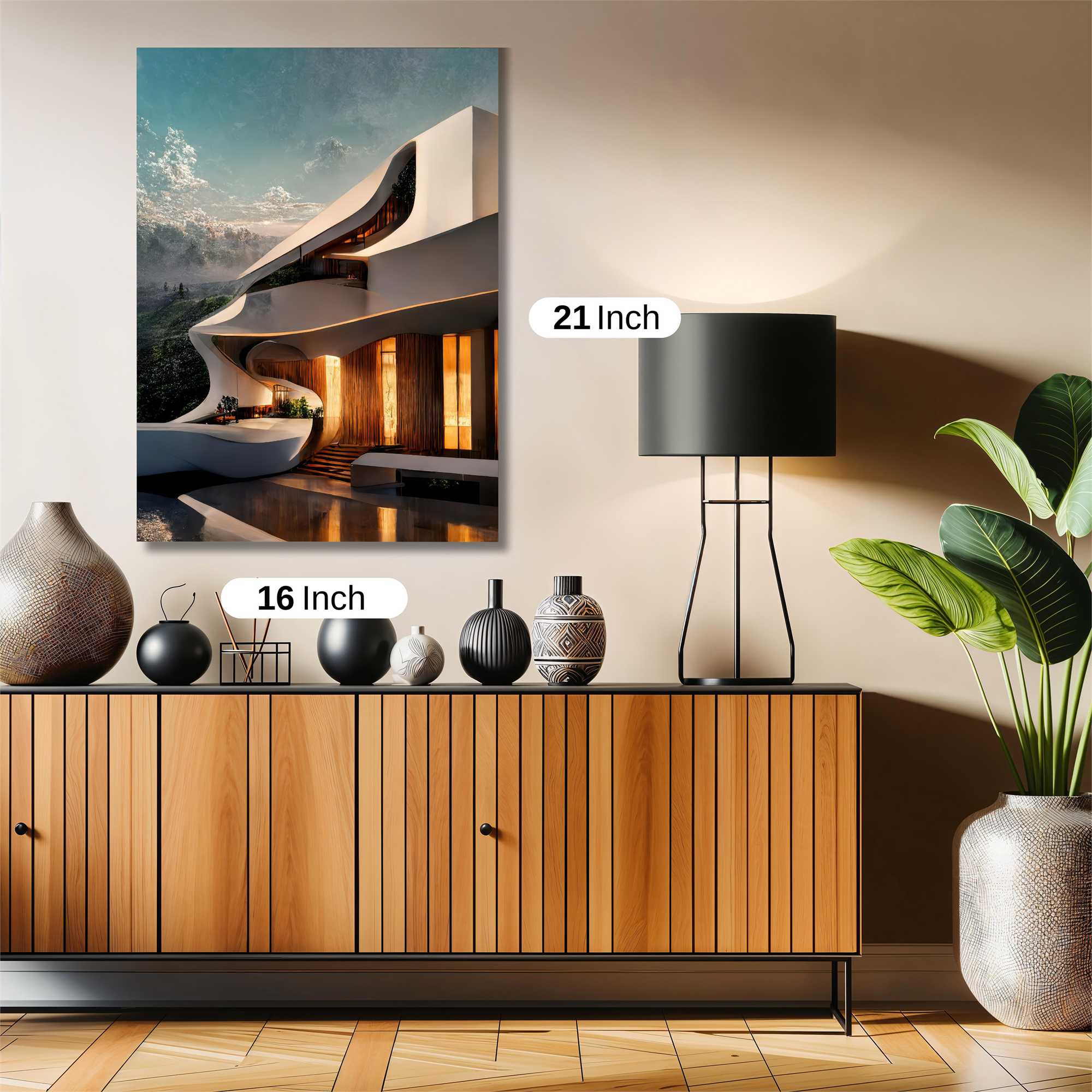 Futuristic Serenity Safe Wall Magnetic / M