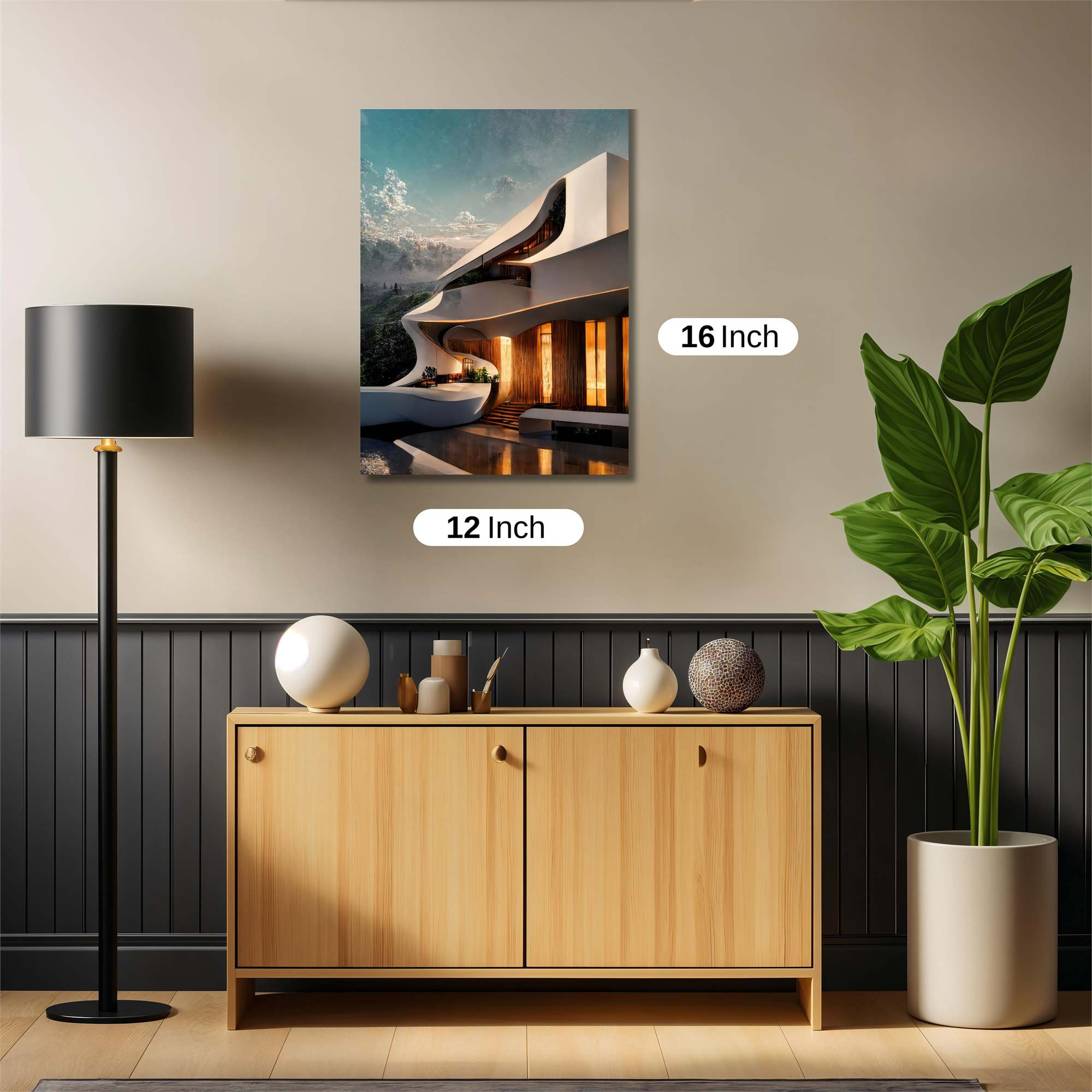 Futuristic Serenity Safe Wall Magnetic / M