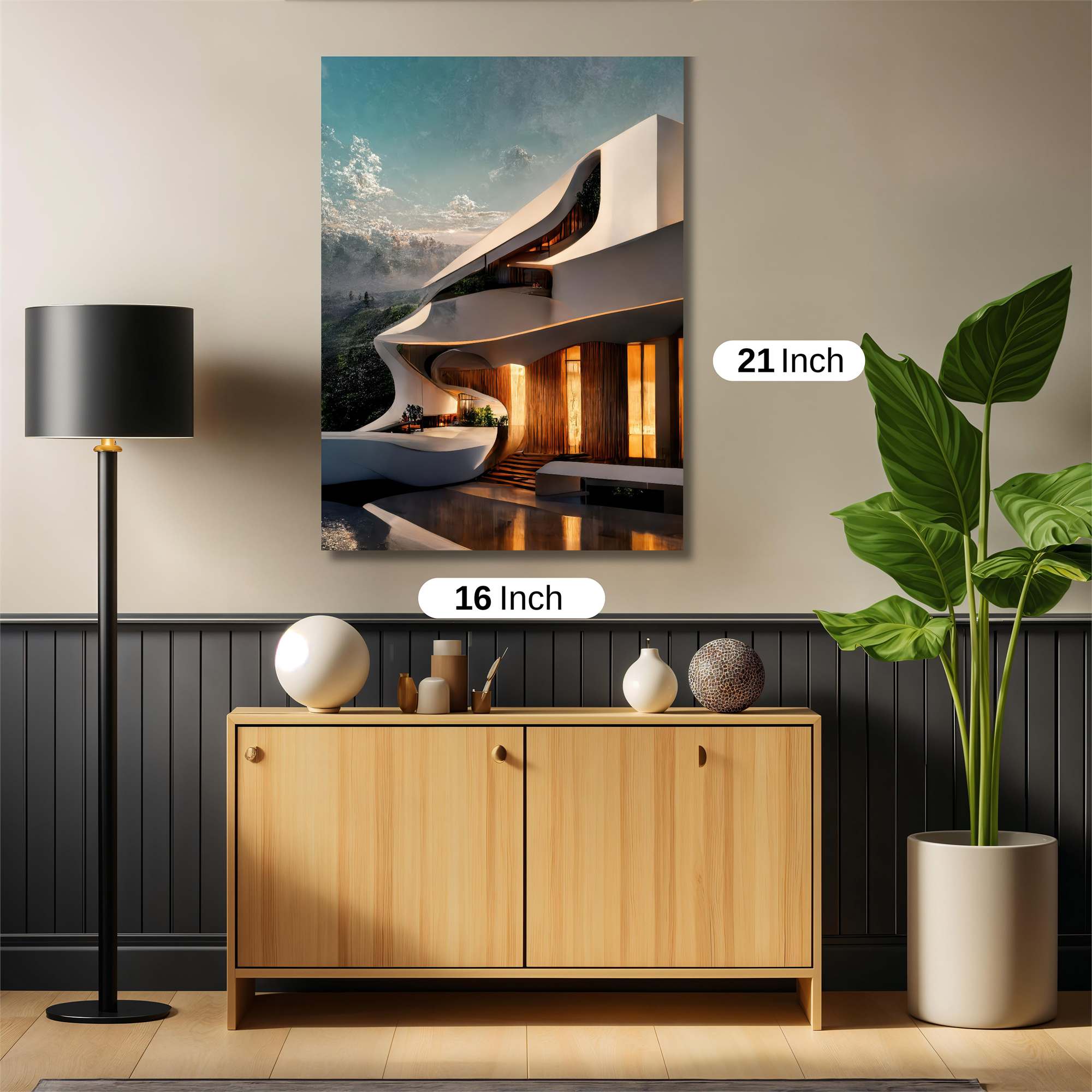 Futuristic Serenity Safe Wall Magnetic / M