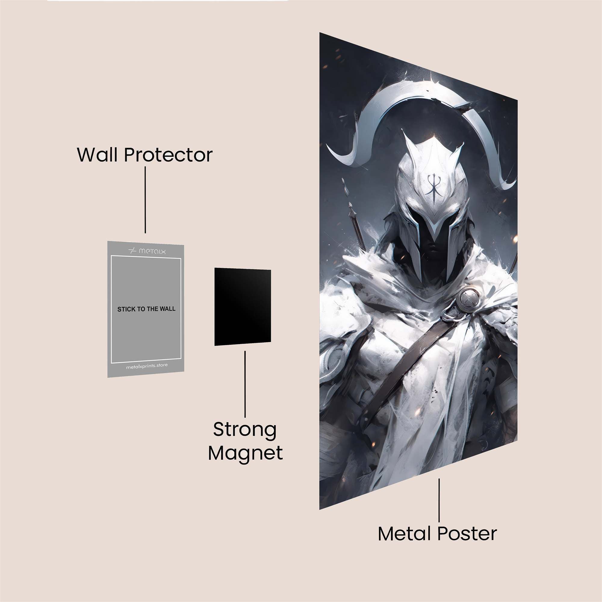 Moonlit Knight Safe Wall Magnetic / M