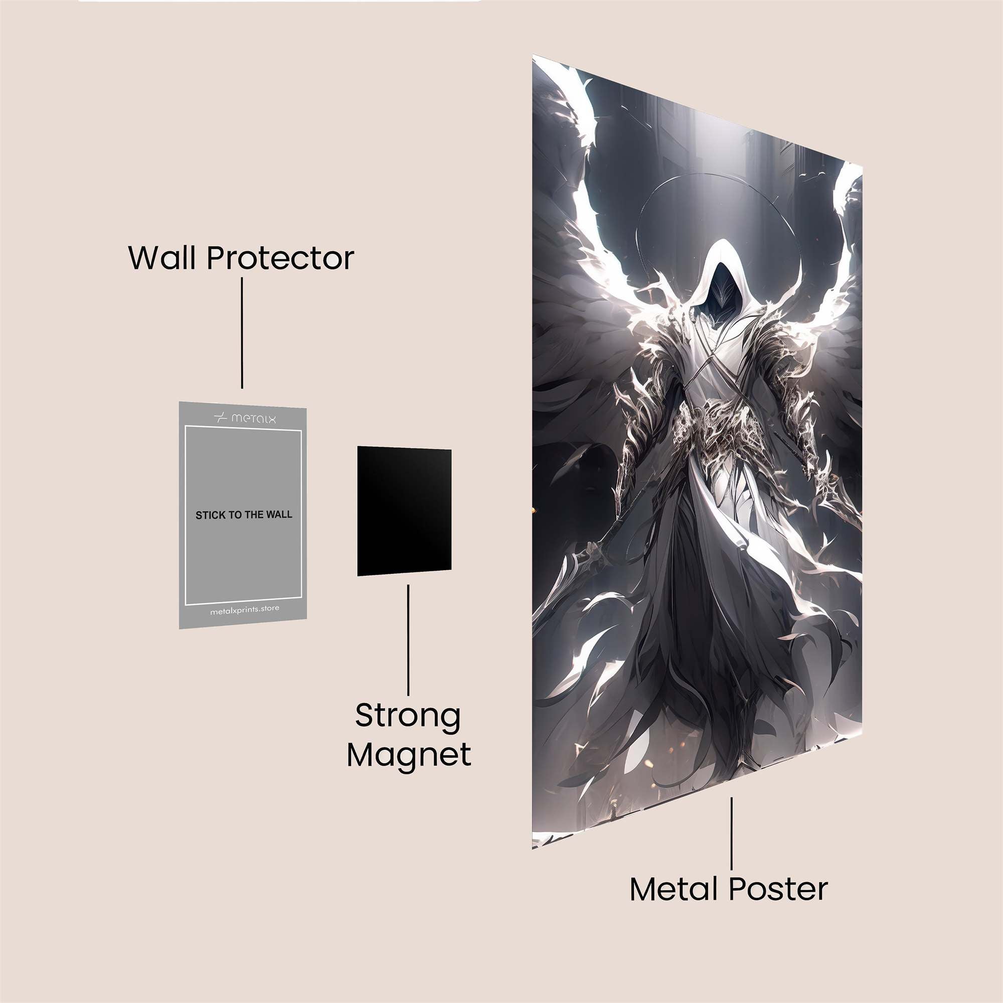 Angel Vengeful Safe Wall Magnetic / M