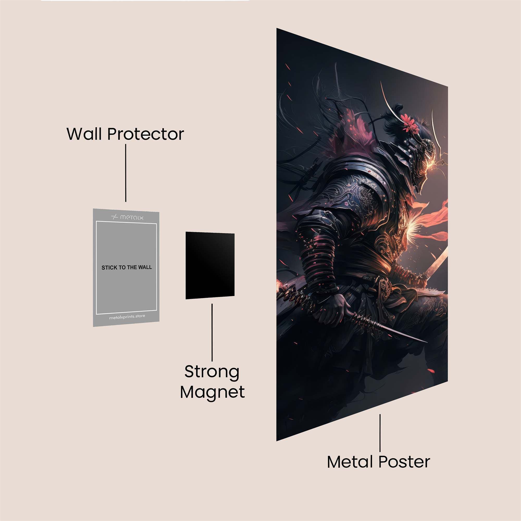 Samurai Fury Safe Wall Magnetic / M