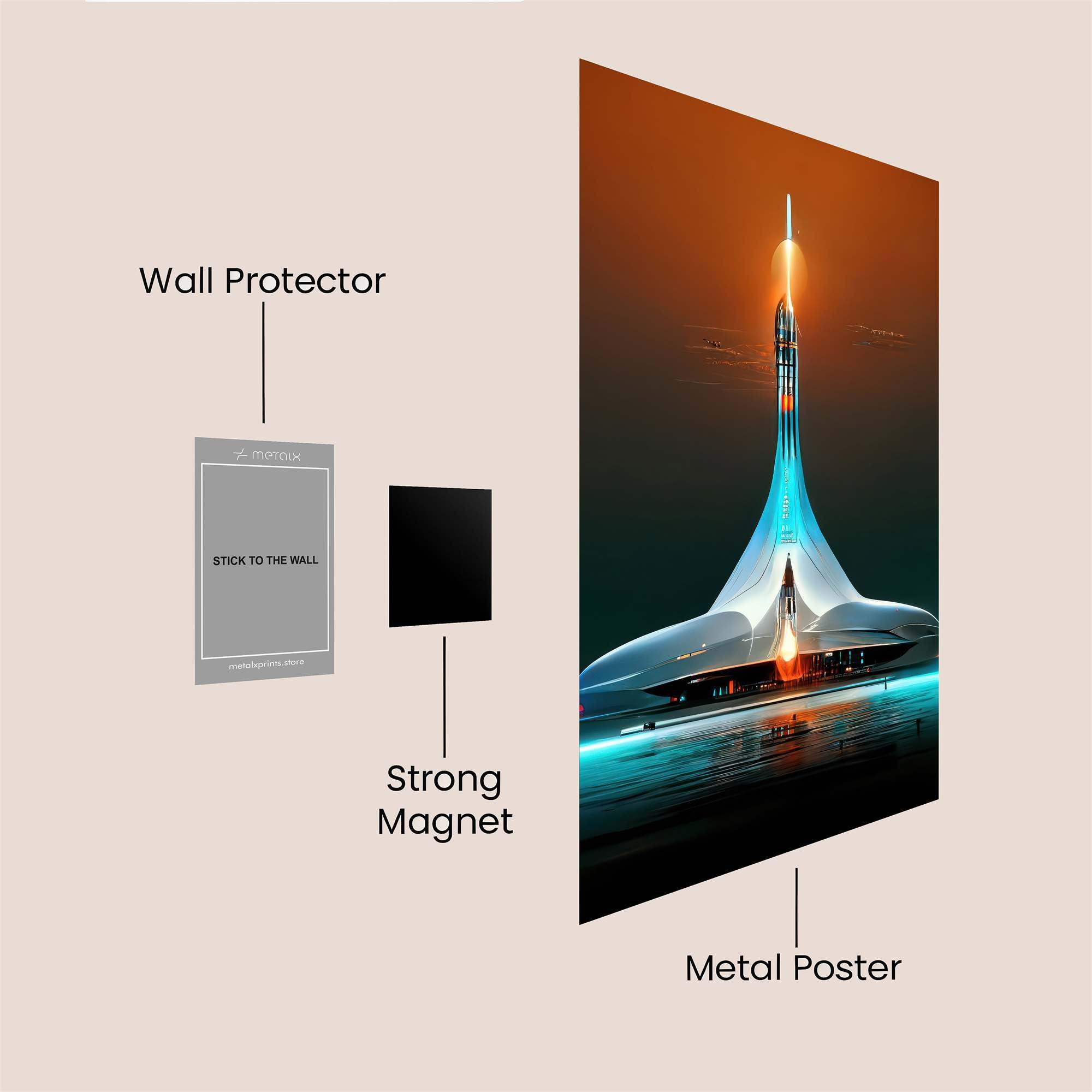 Rocket Serenity Safe Wall Magnetic / M