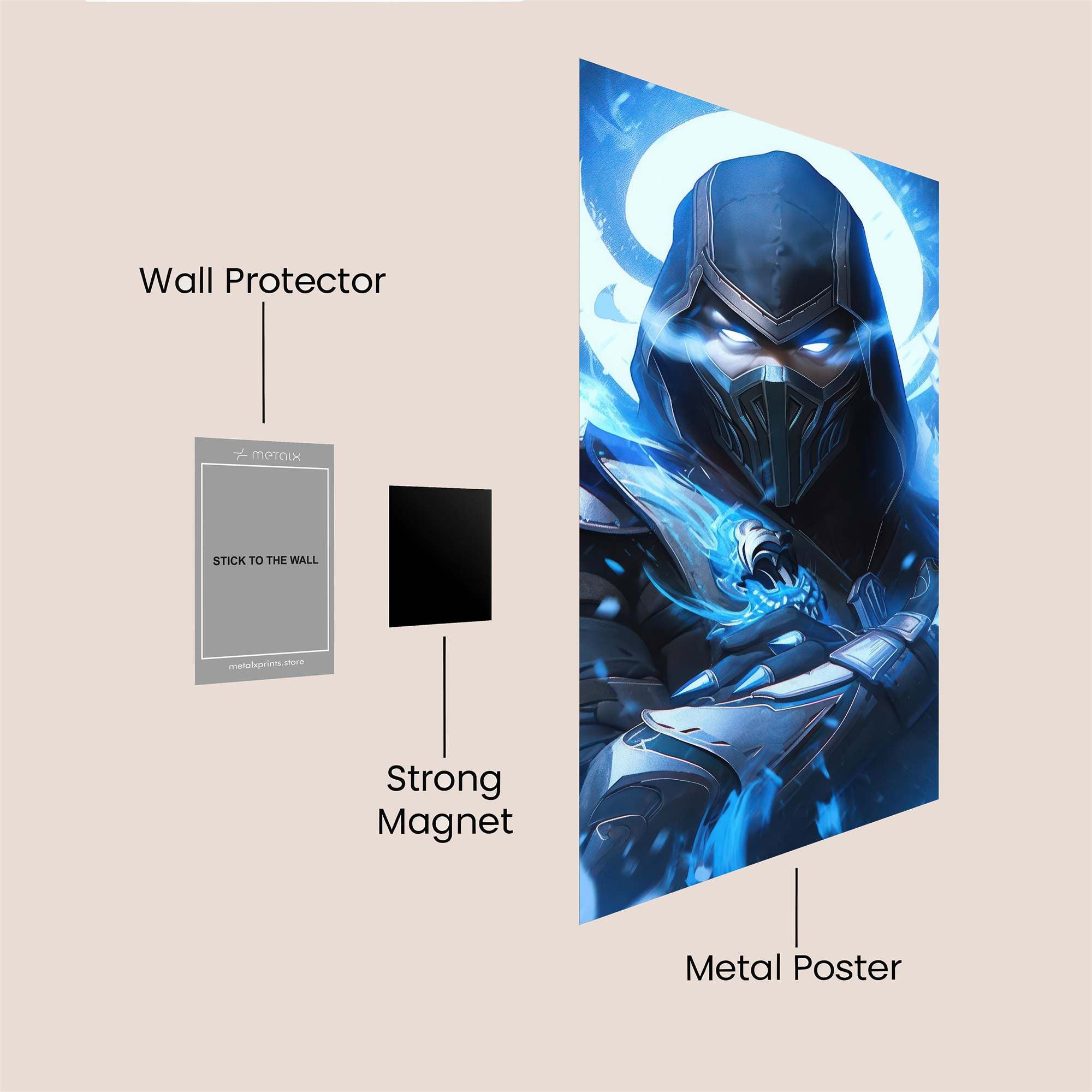 Noob Saibot Safe Wall Magnetic / M