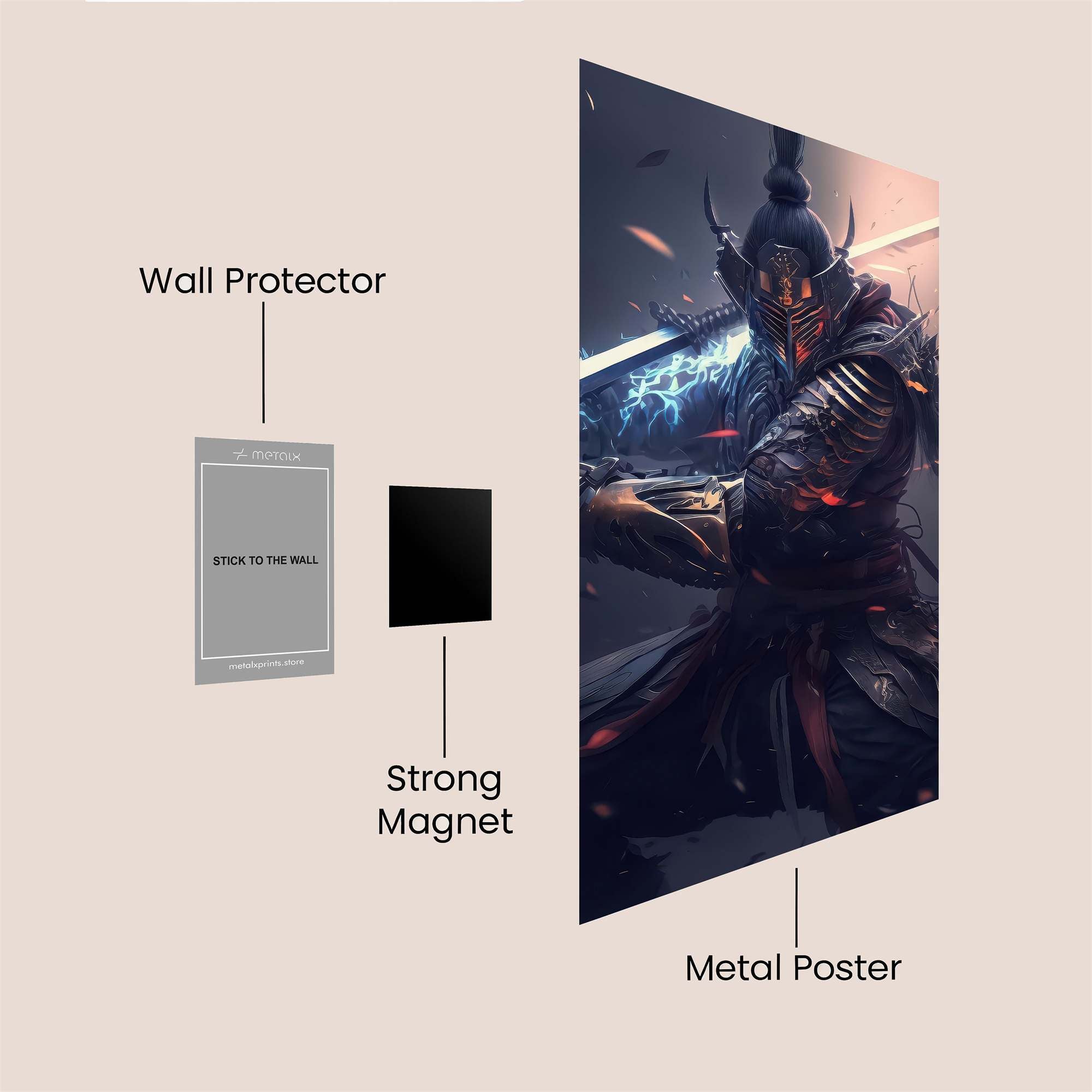 Samurai Inferno Safe Wall Magnetic / M