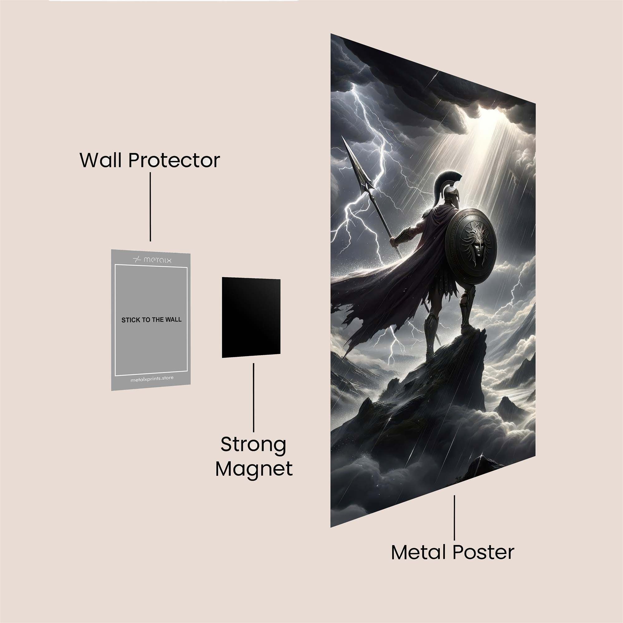 Zeus Ascends Safe Wall Magnetic / M