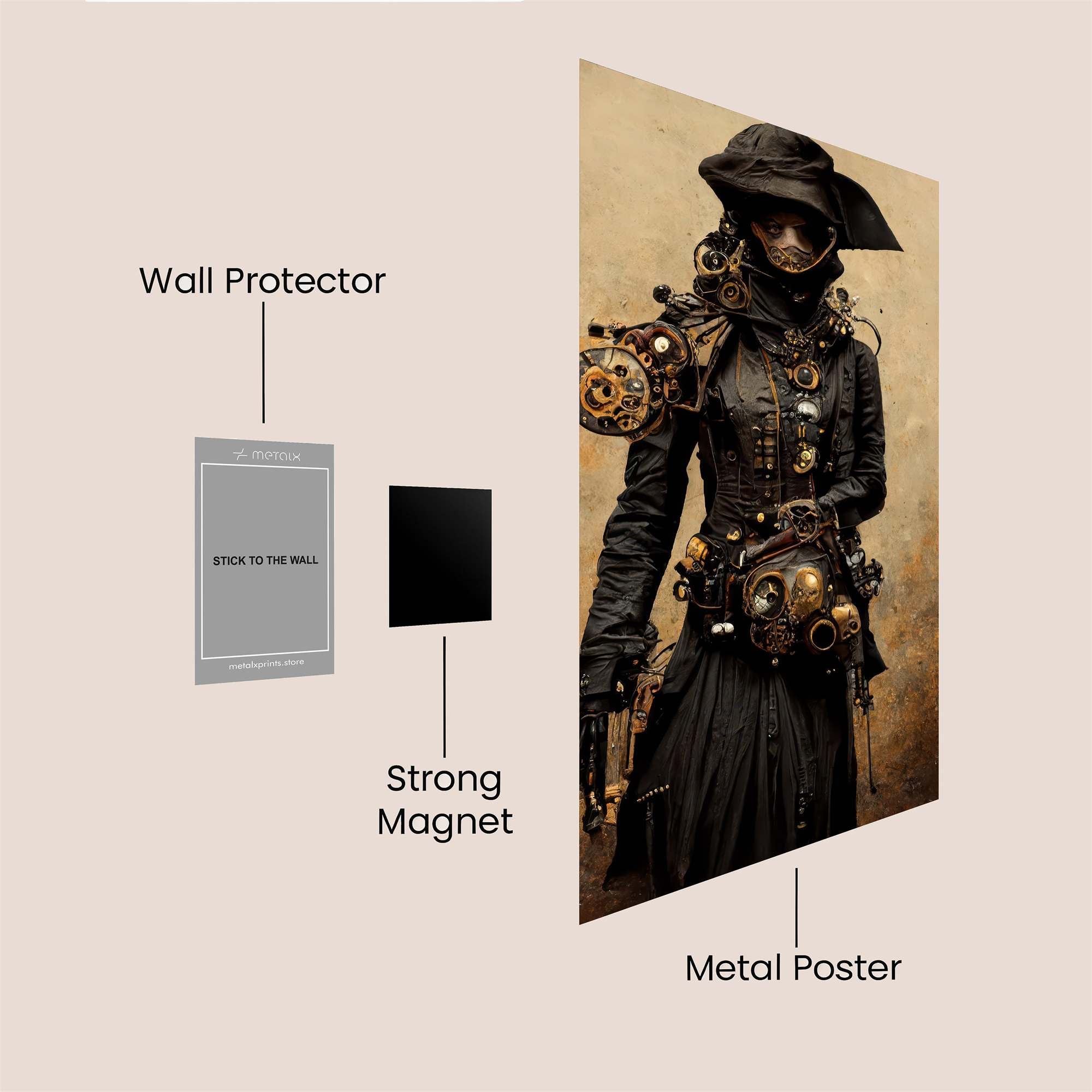 Steampunk Enigma Safe Wall Magnetic / M