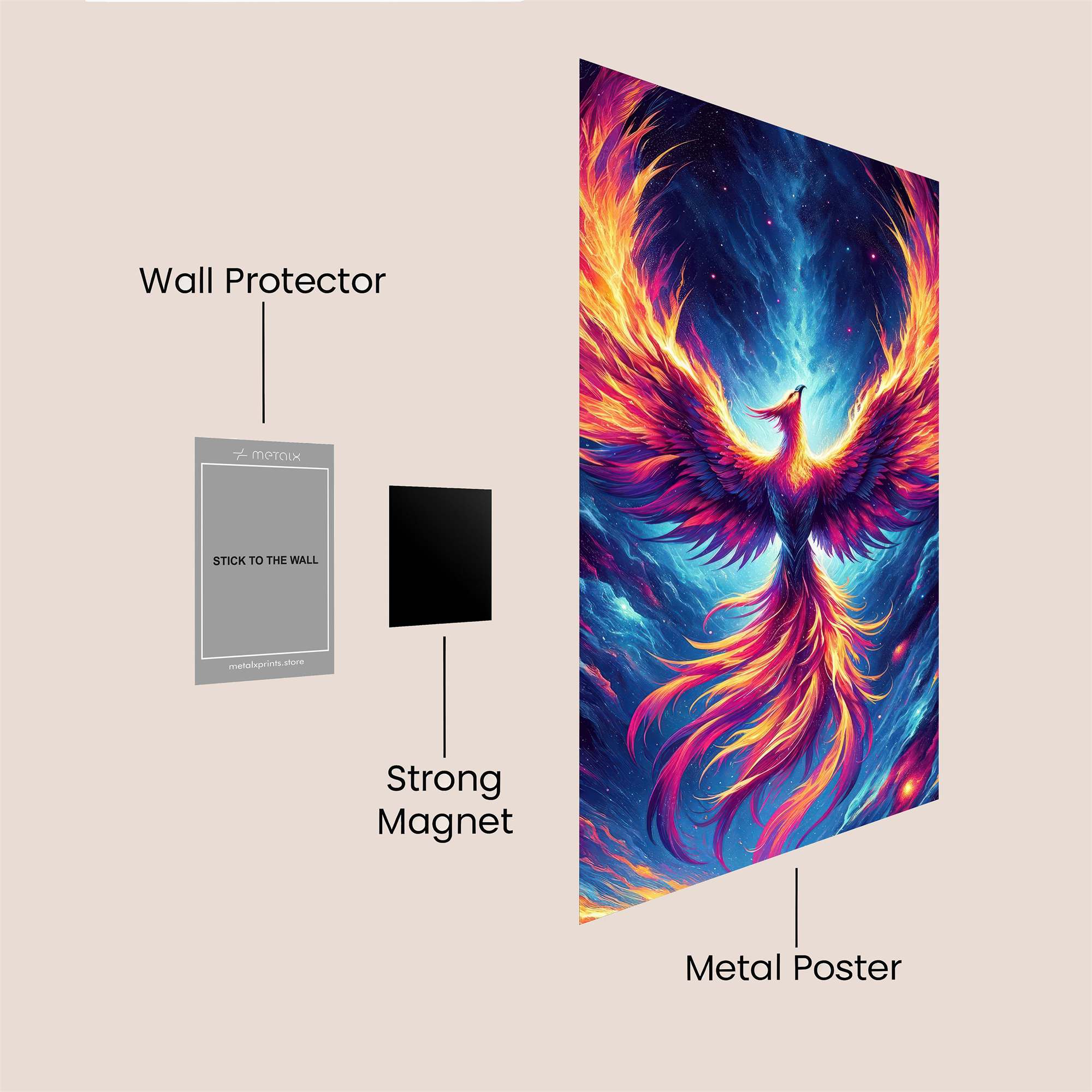 Phoenix Rebirth Safe Wall Magnetic / M
