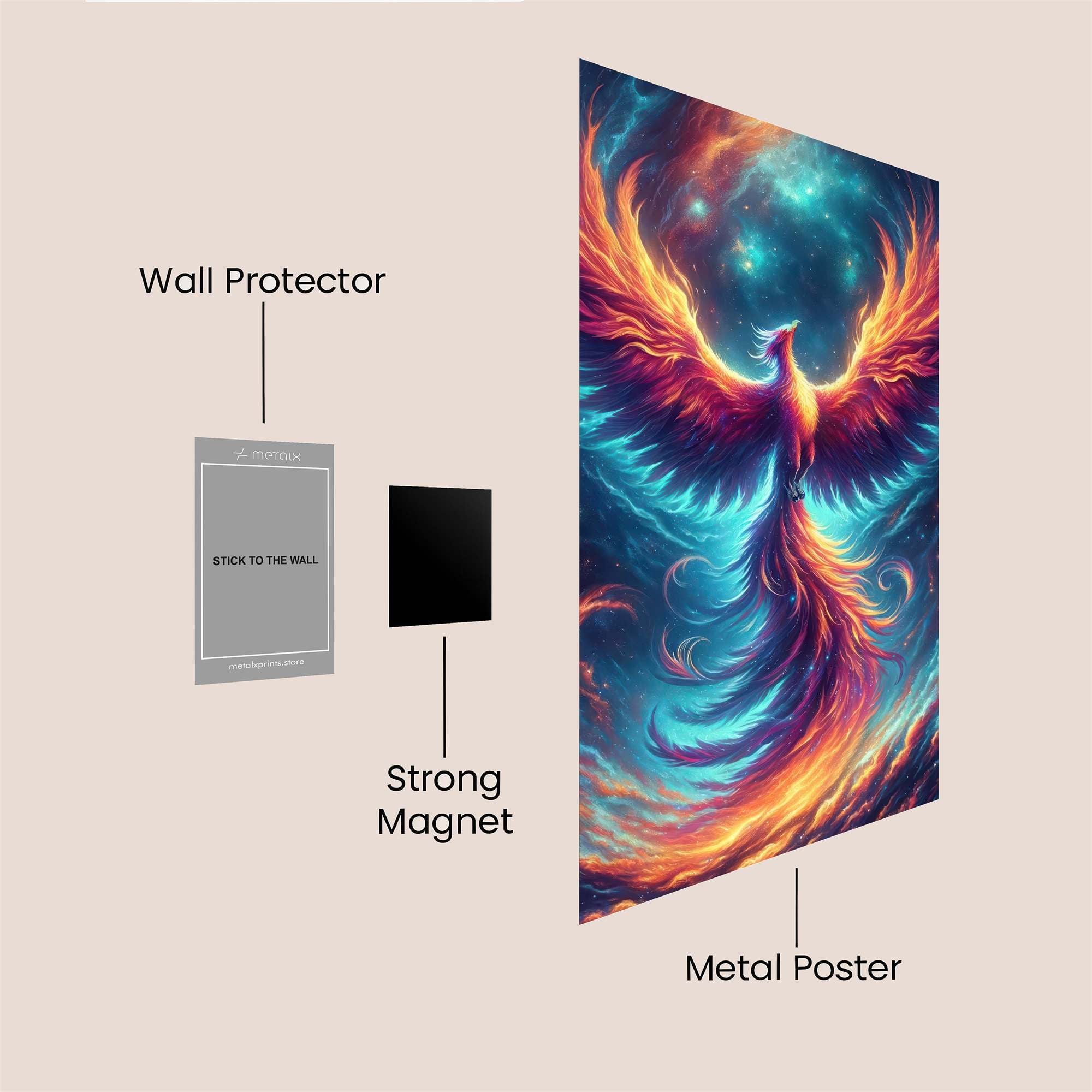 Phoenix Rebirth Safe Wall Magnetic / M