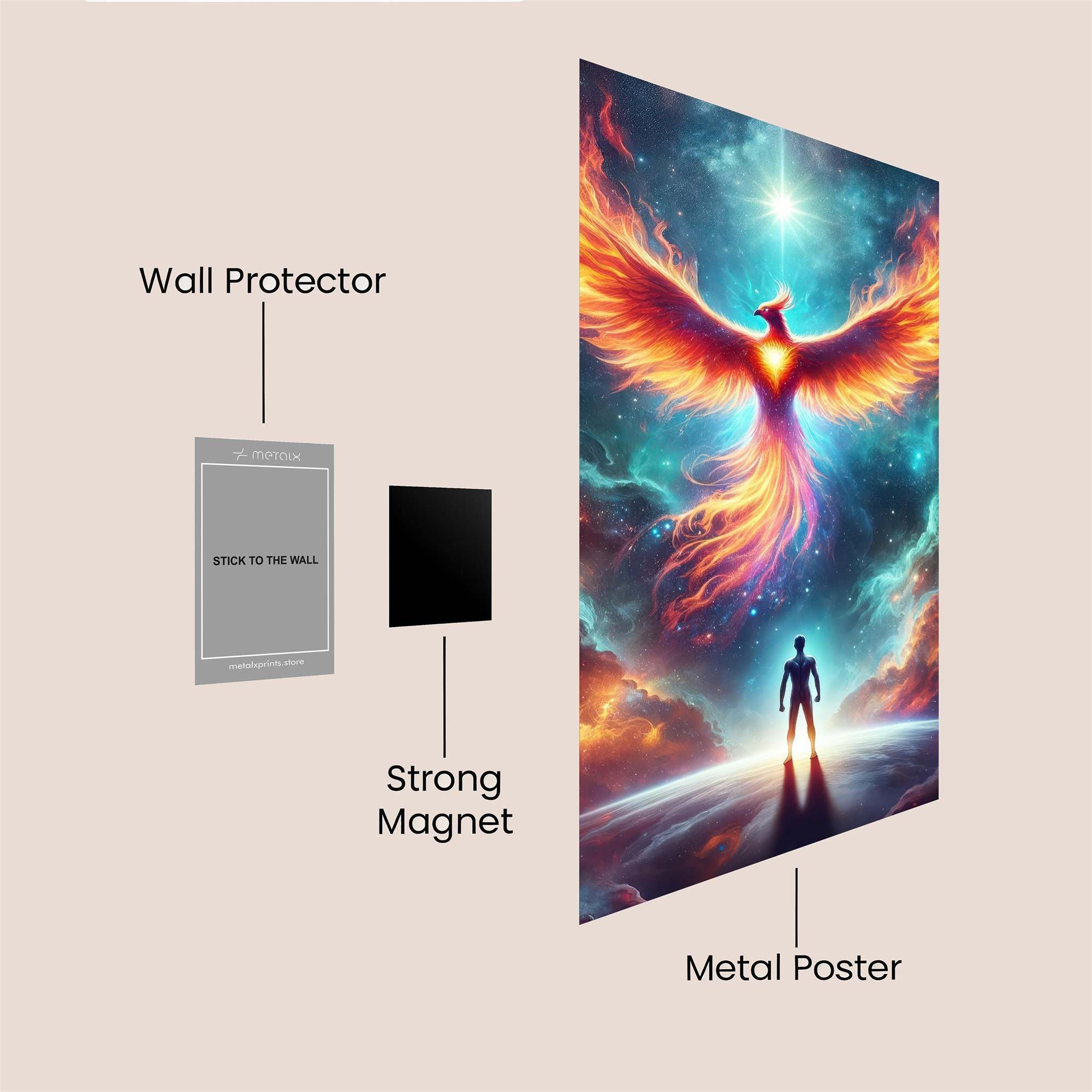 Phoenix Rebirth Safe Wall Magnetic / M