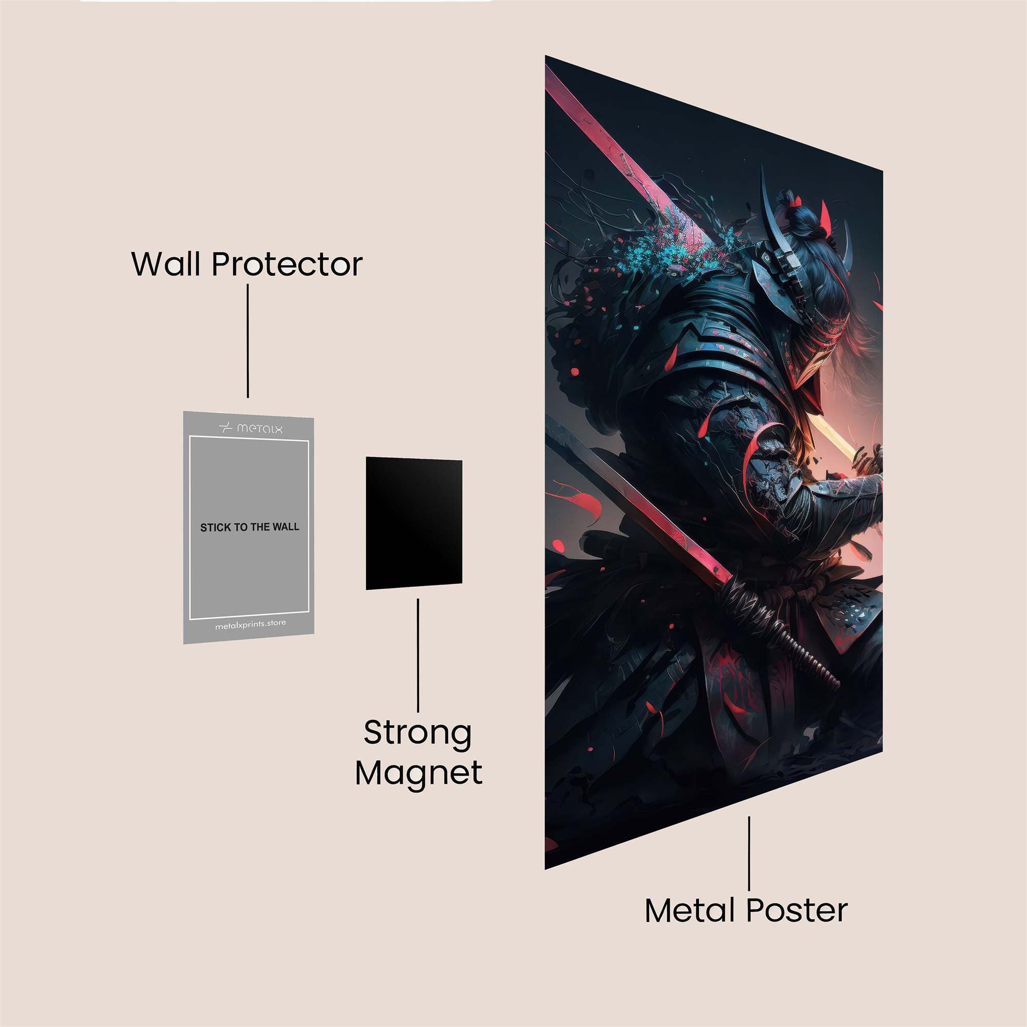 Samurai Fury Safe Wall Magnetic / M