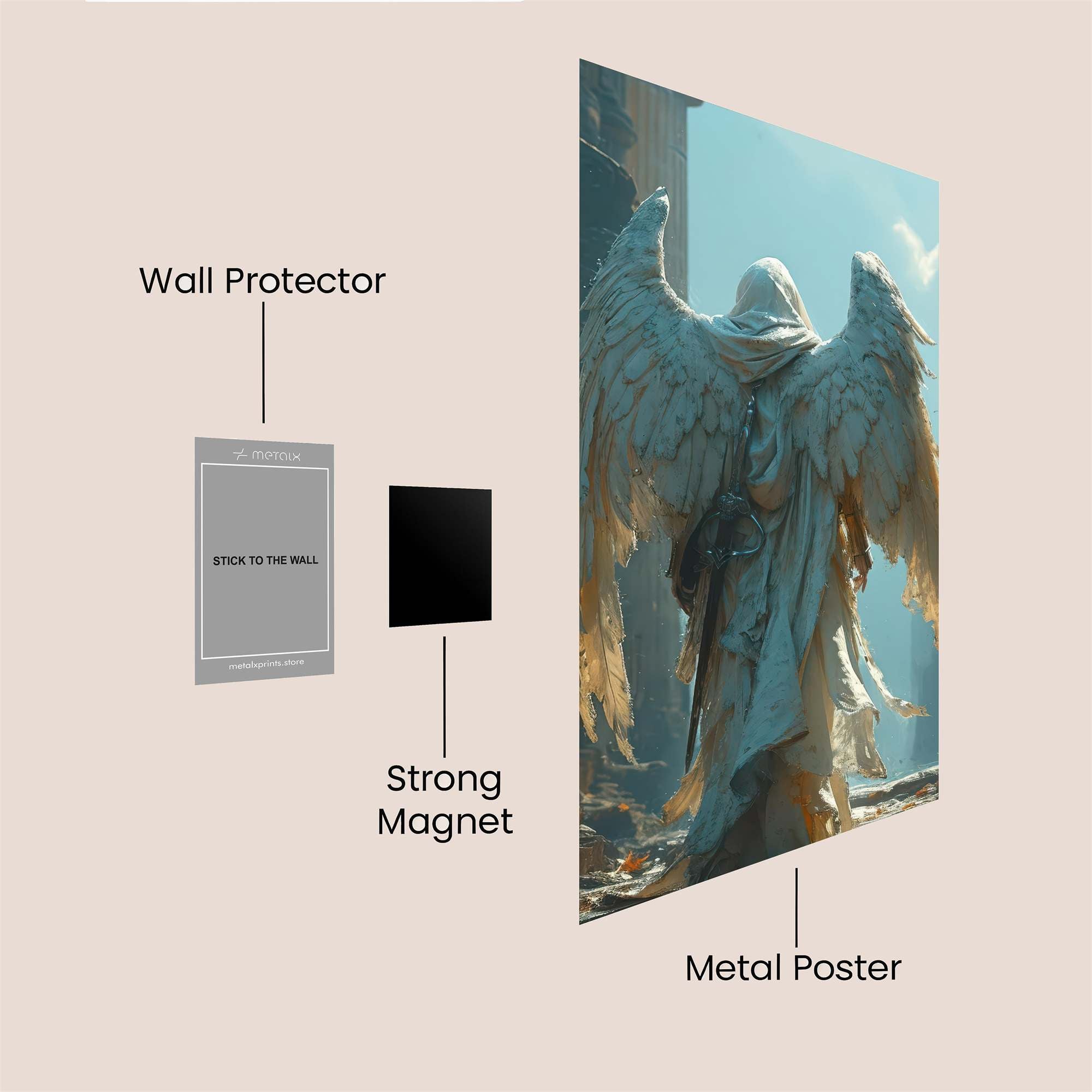 Angel Solitude Safe Wall Magnetic / M