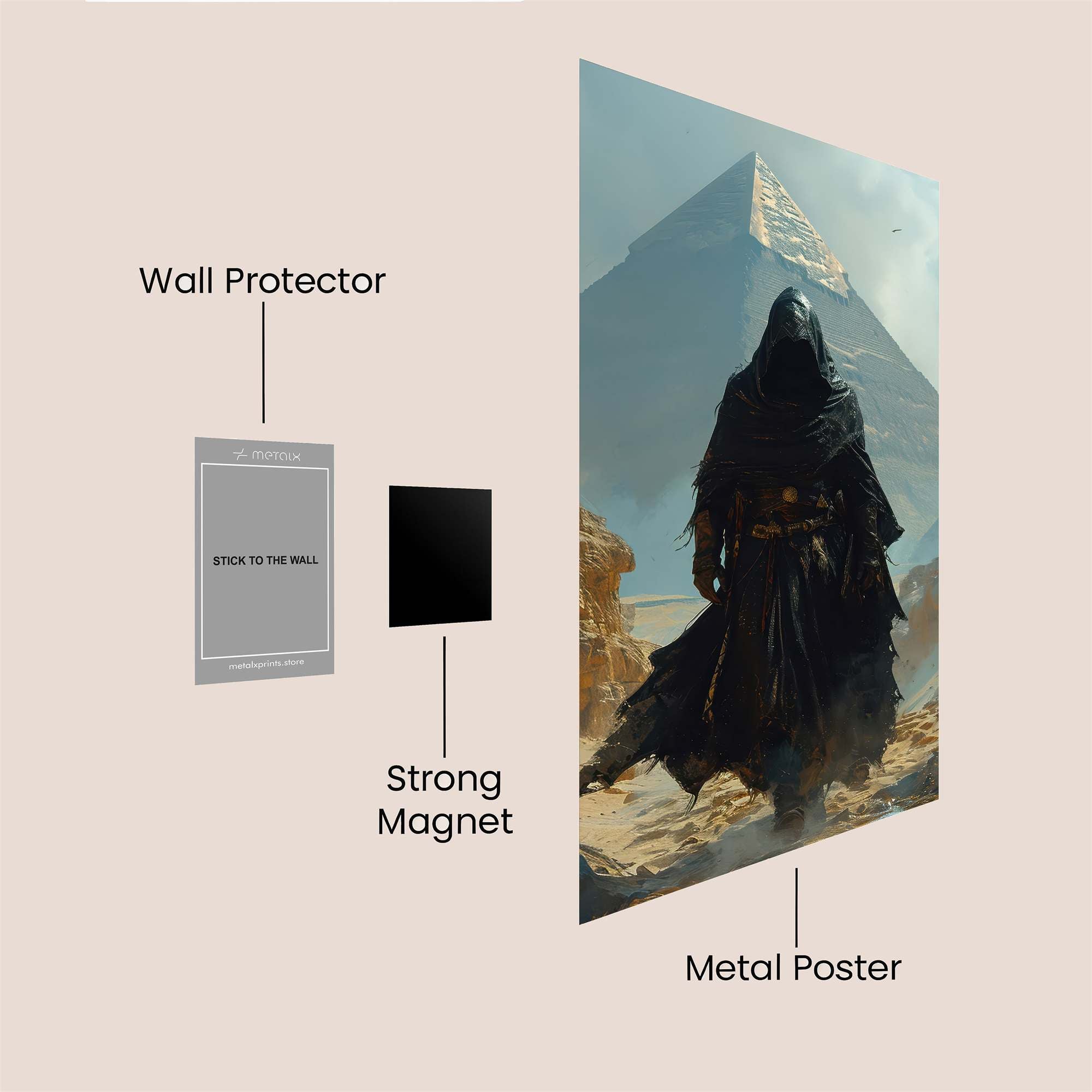 Pyramid Phantom Safe Wall Magnetic / M