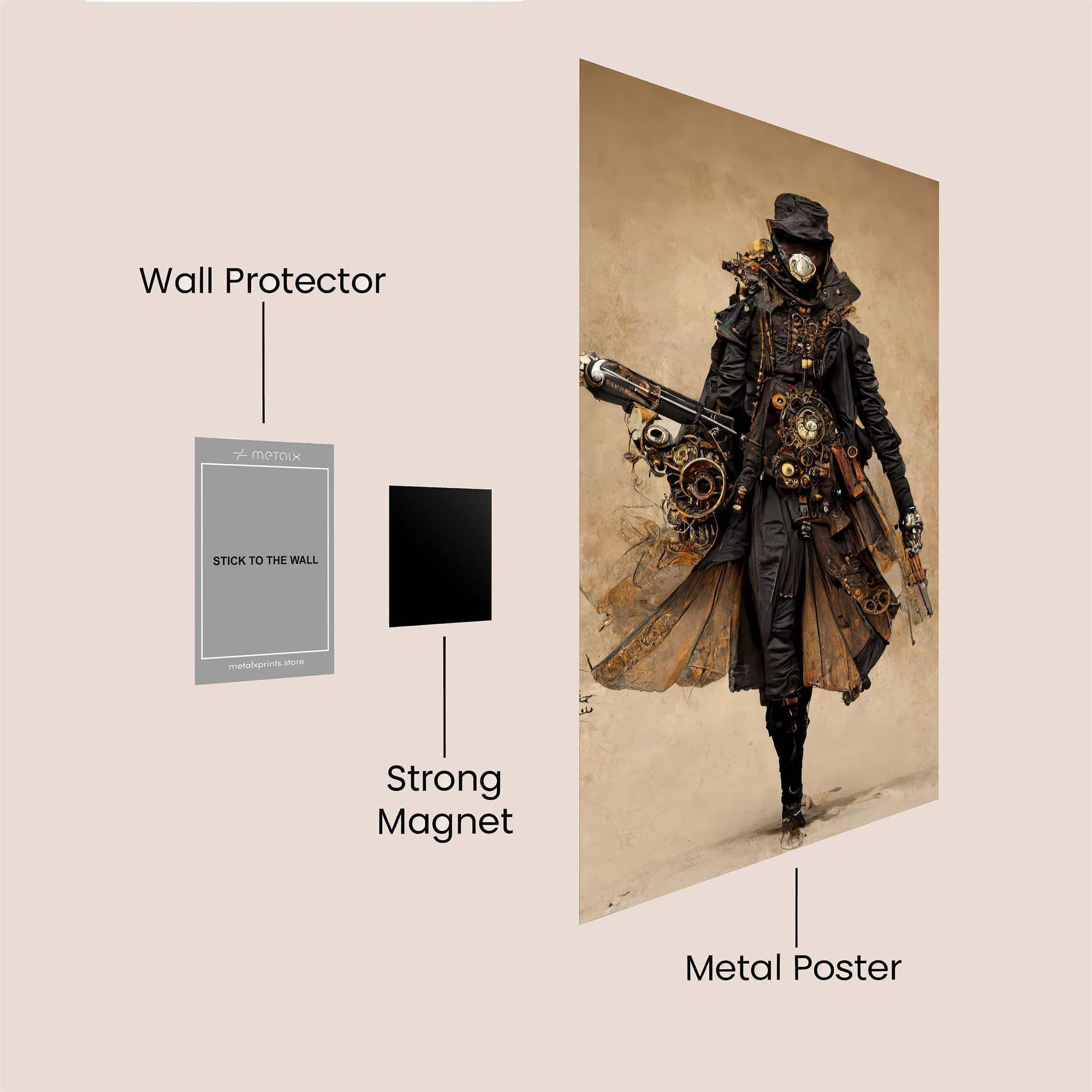 Steampunk Enigma Safe Wall Magnetic / M