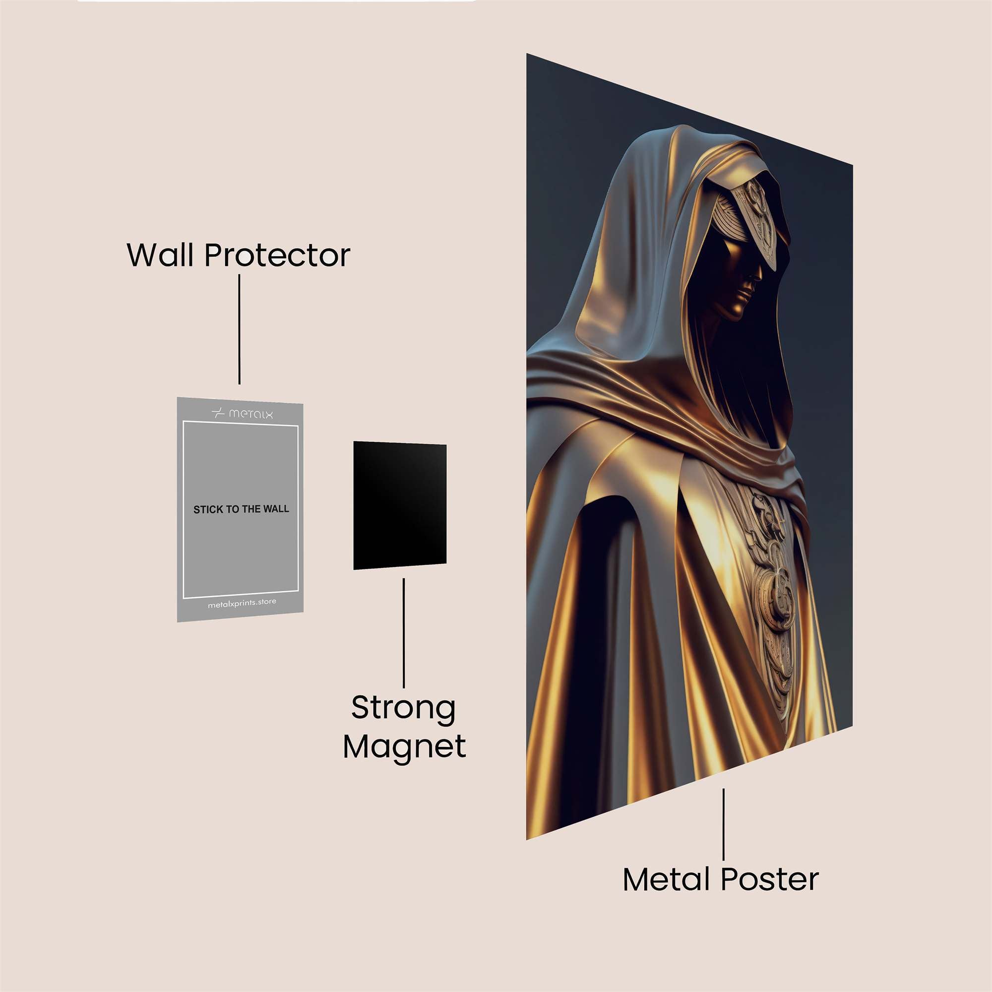 Golden Enigma Safe Wall Magnetic / M