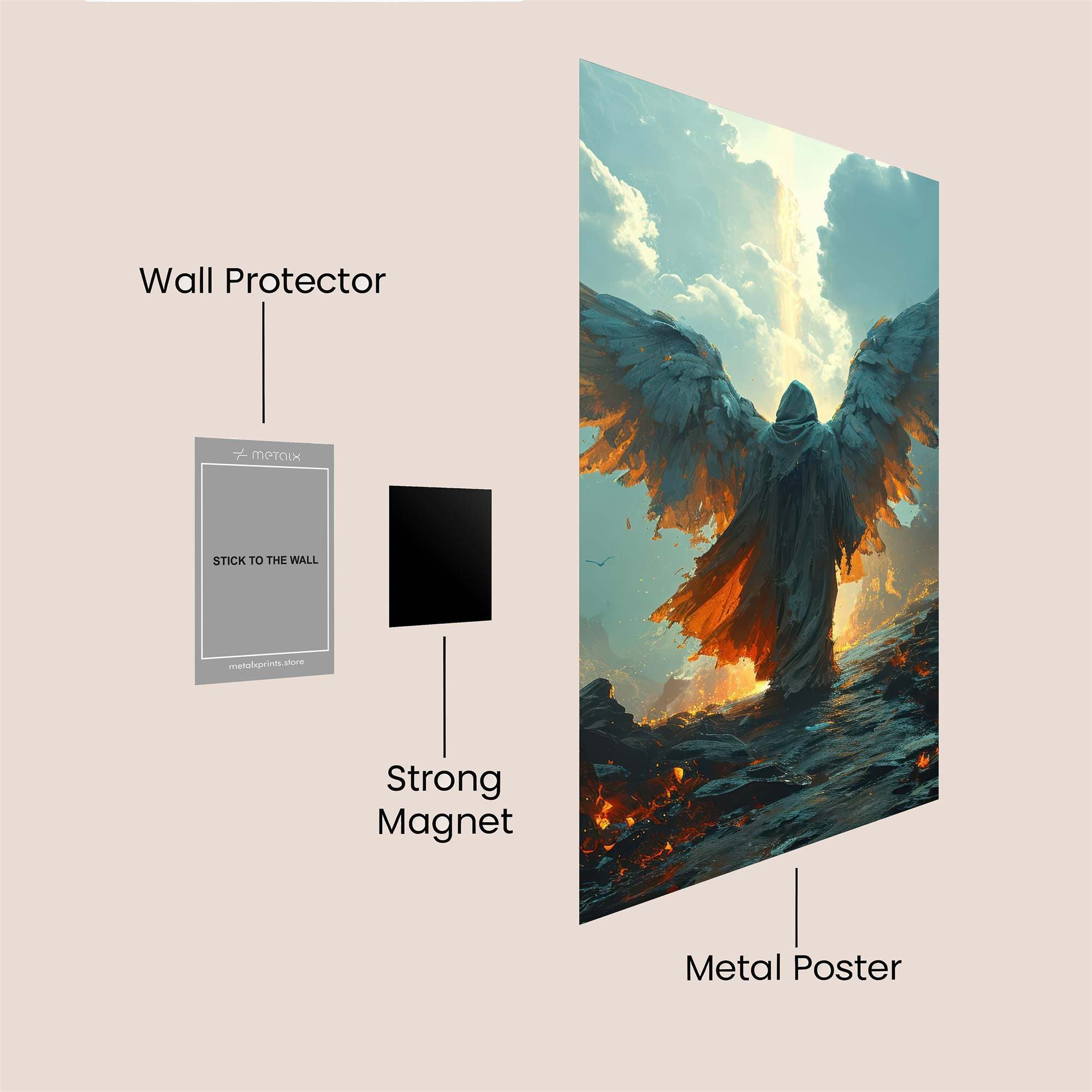 Angel Ascent Safe Wall Magnetic / M