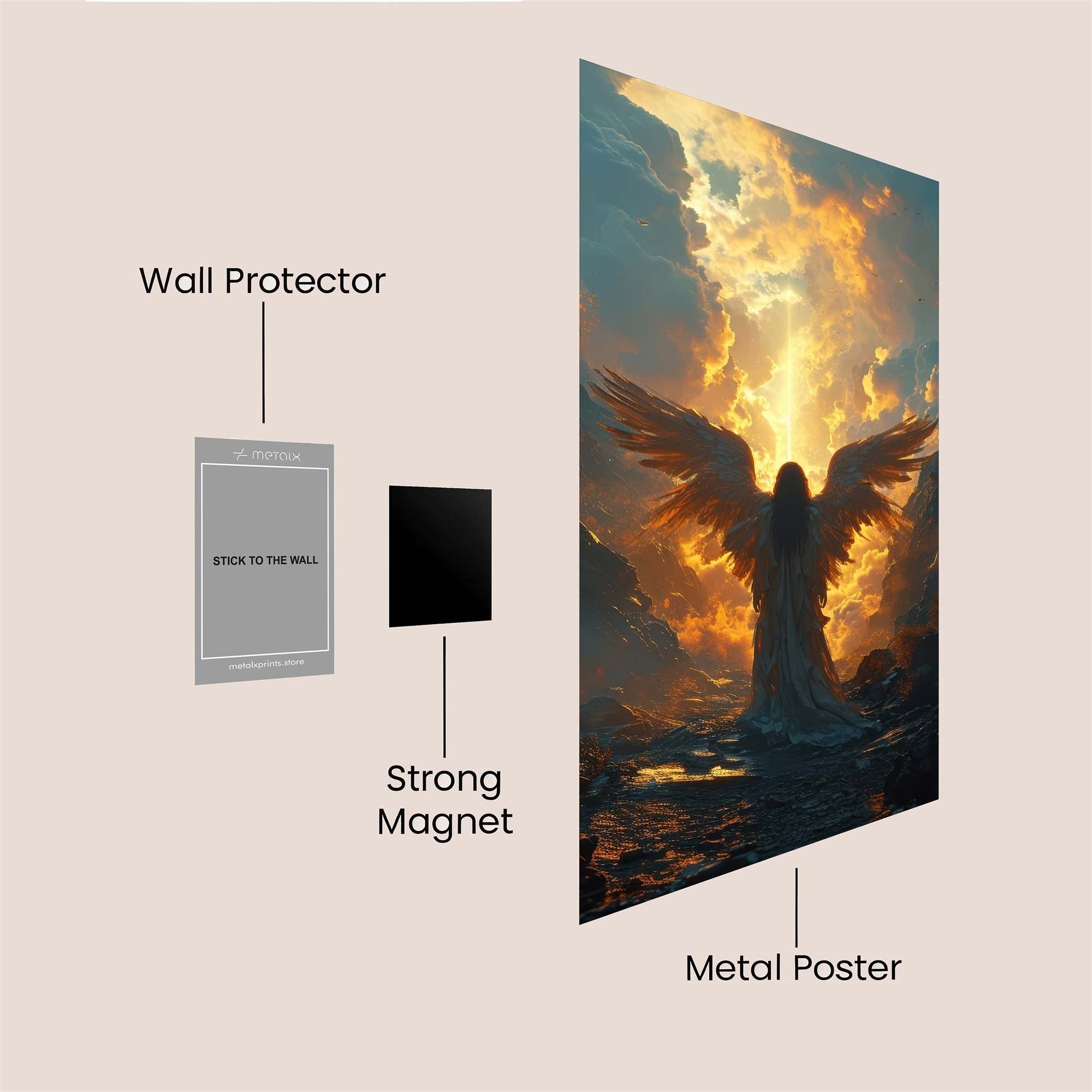 Angelic Blaze Safe Wall Magnetic / M