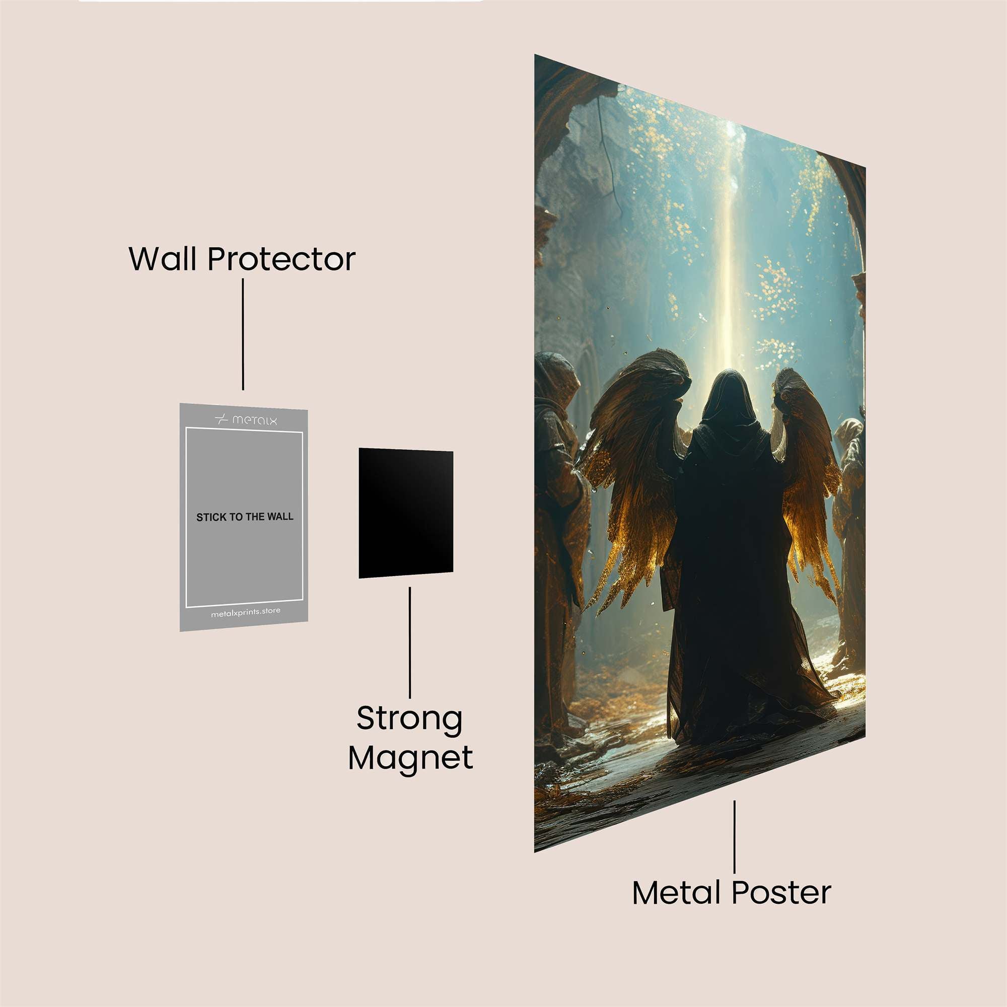 Angelic Reverence Safe Wall Magnetic / M