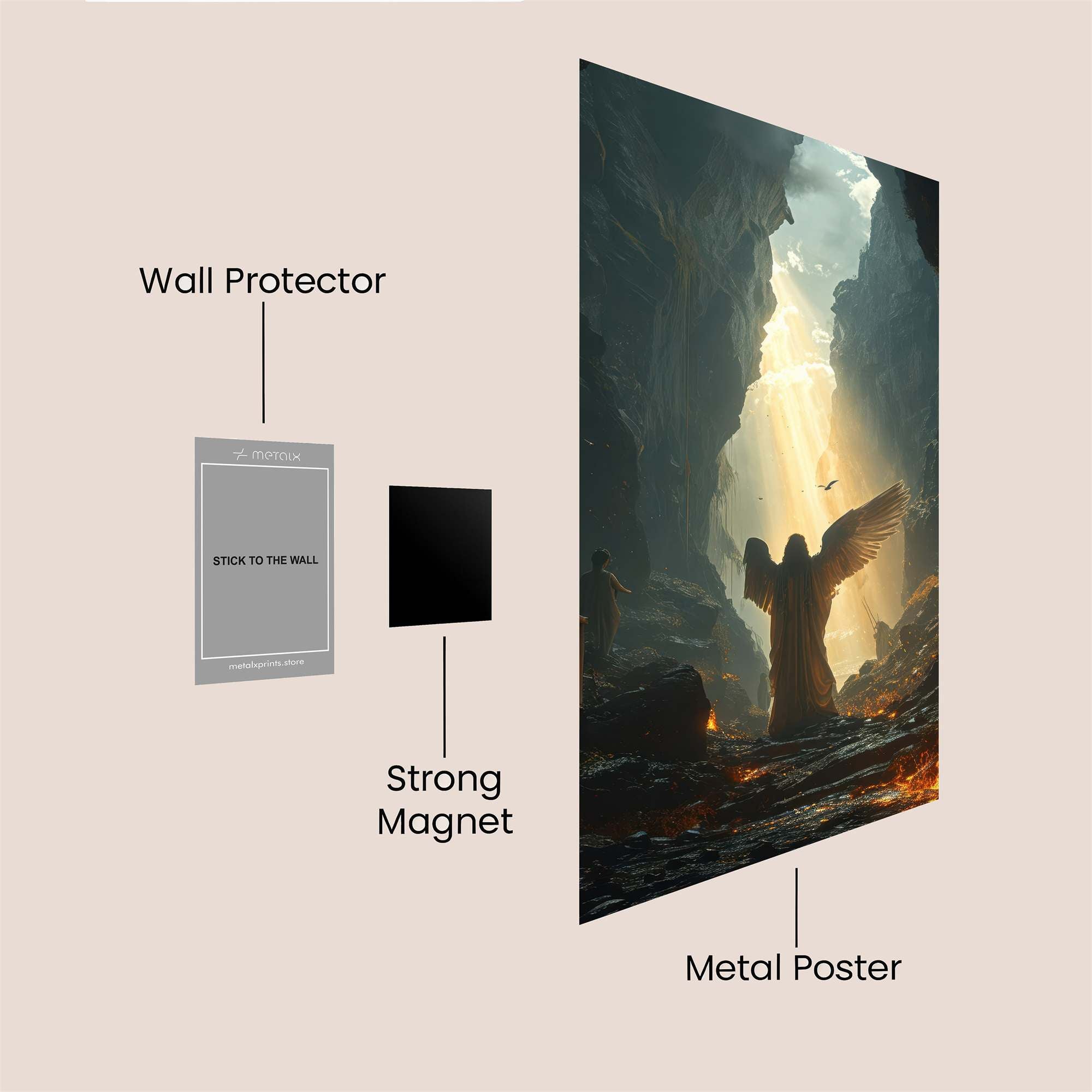 Angelic Ascent Safe Wall Magnetic / M