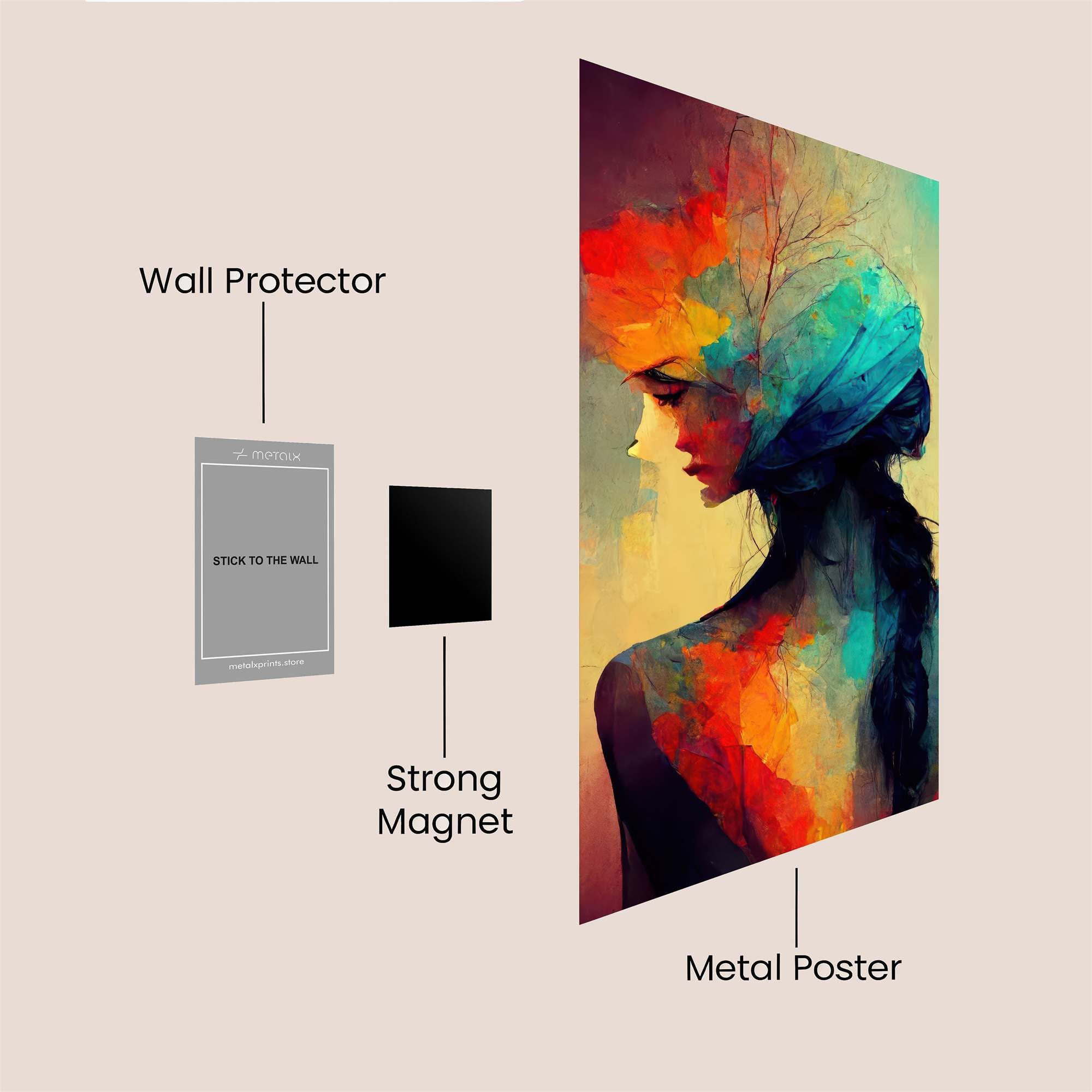 Colorful Serenity Safe Wall Magnetic / M