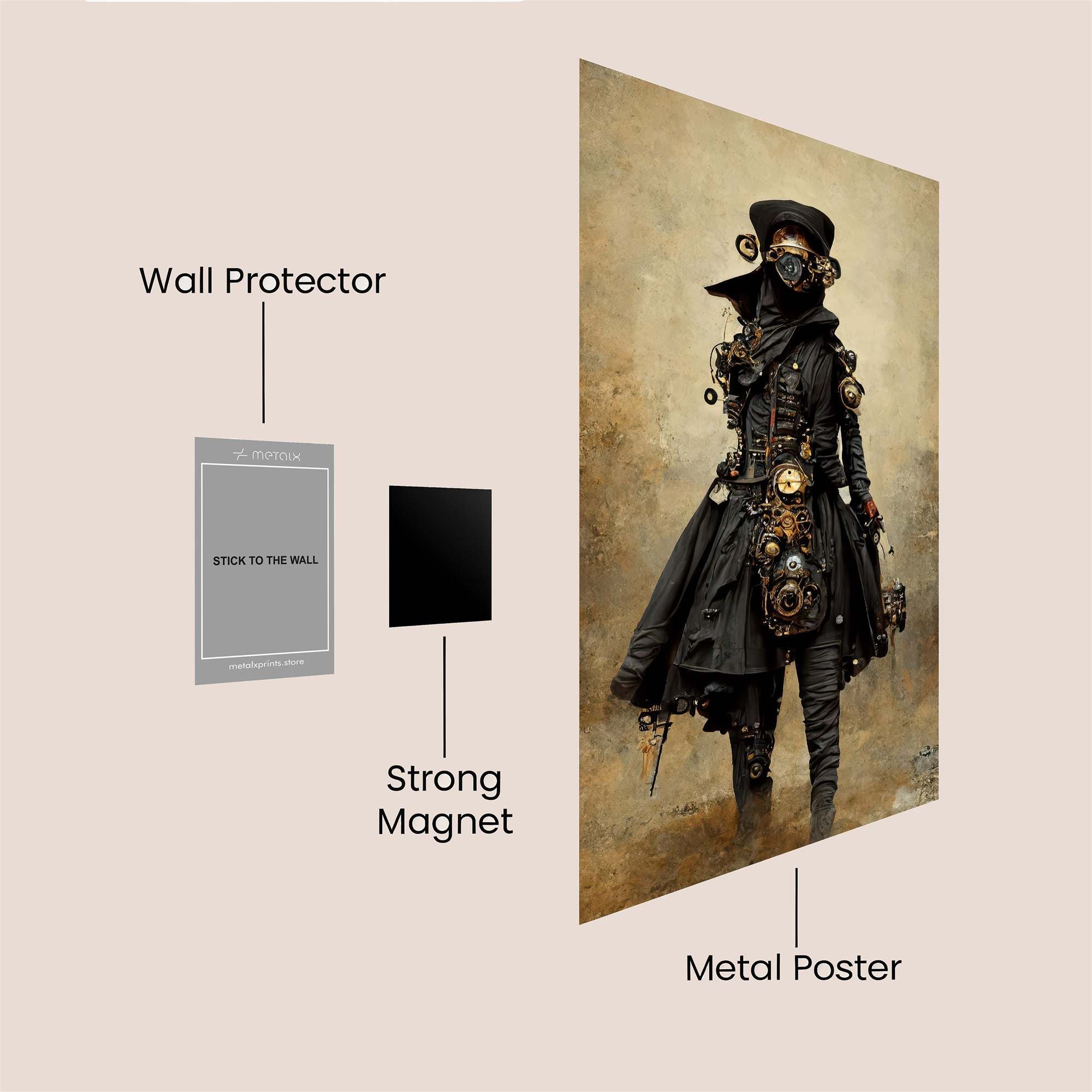 Steampunk Enigma Safe Wall Magnetic / M