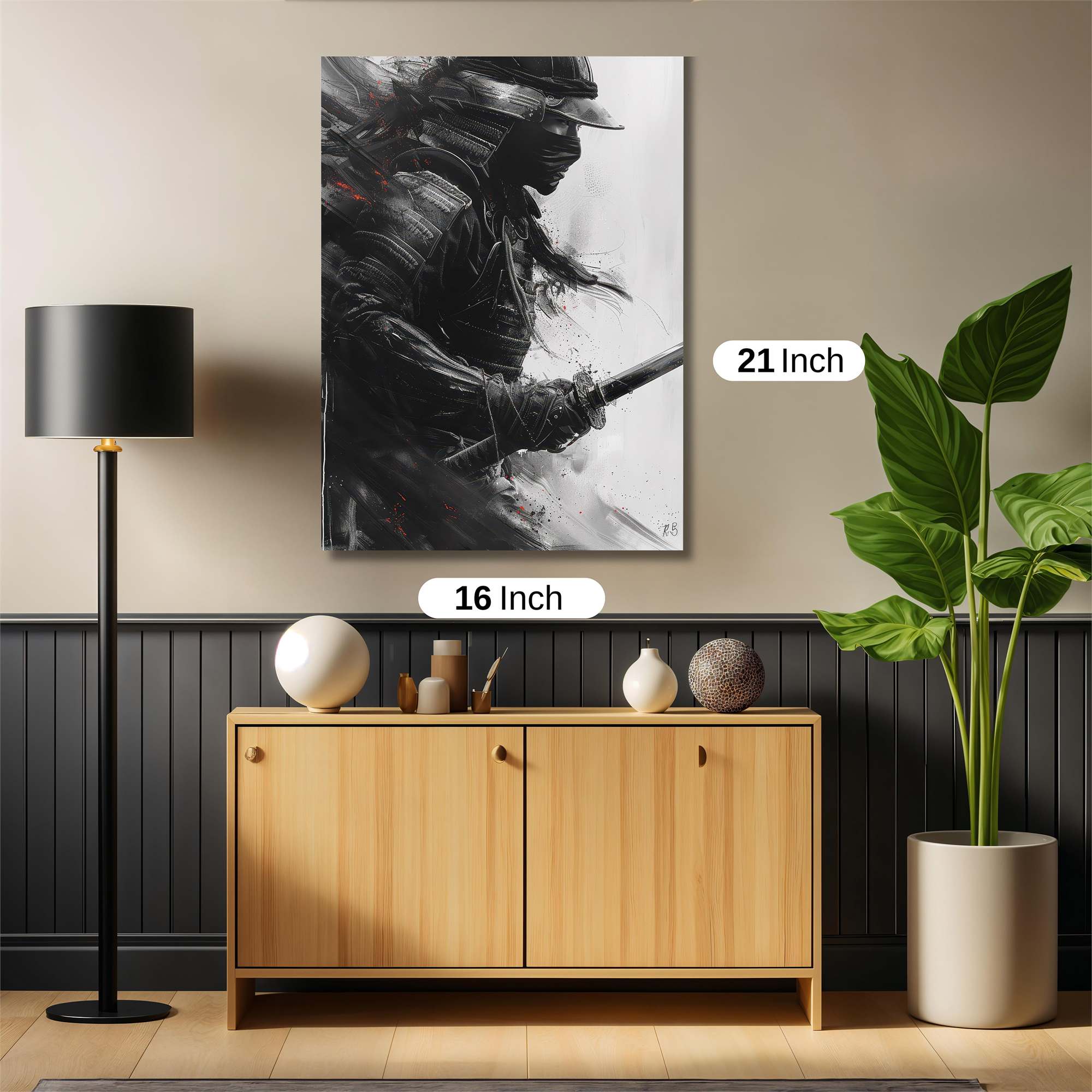 Samurai Shadow Safe Wall Magnetic / M