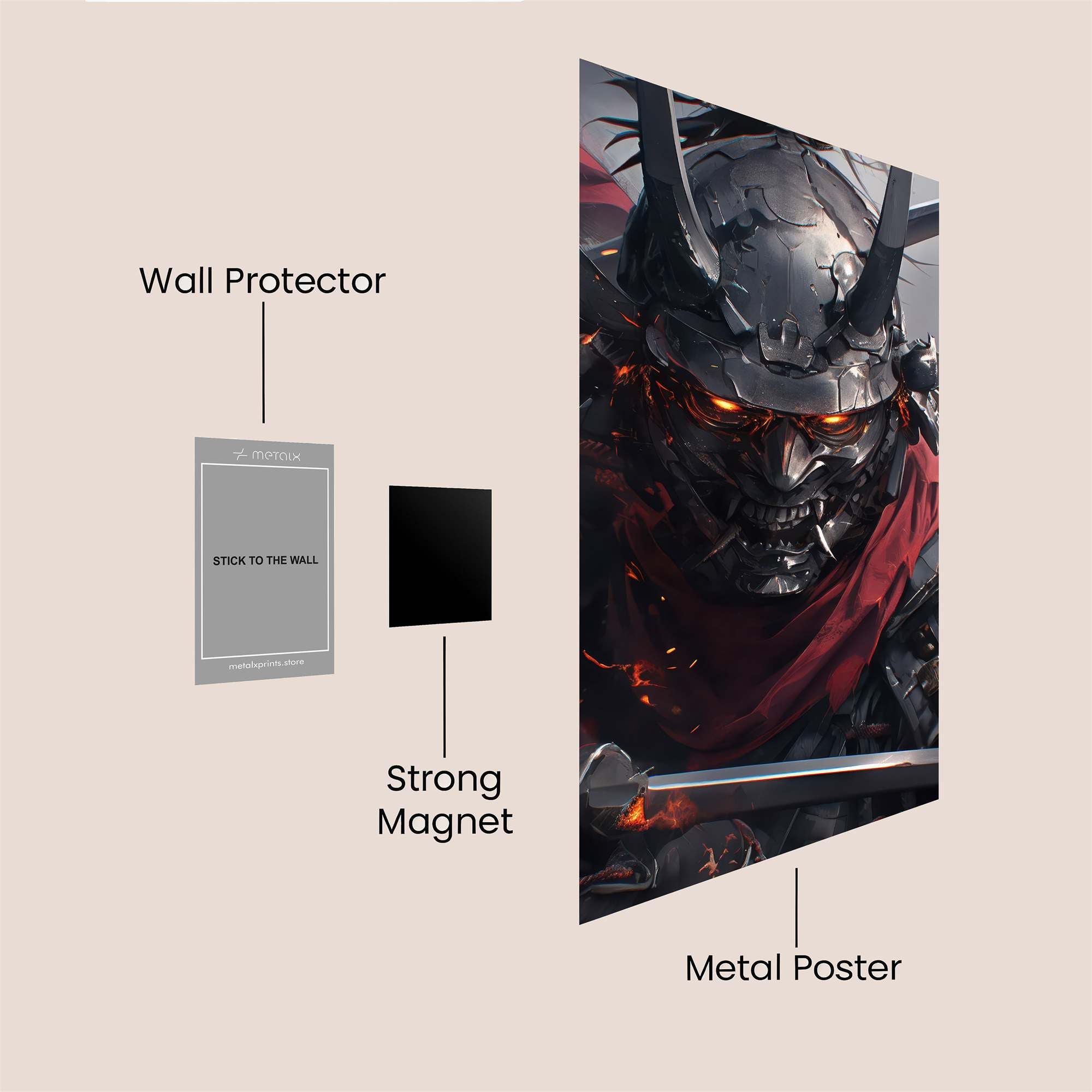 Samurai Inferno Safe Wall Magnetic / M