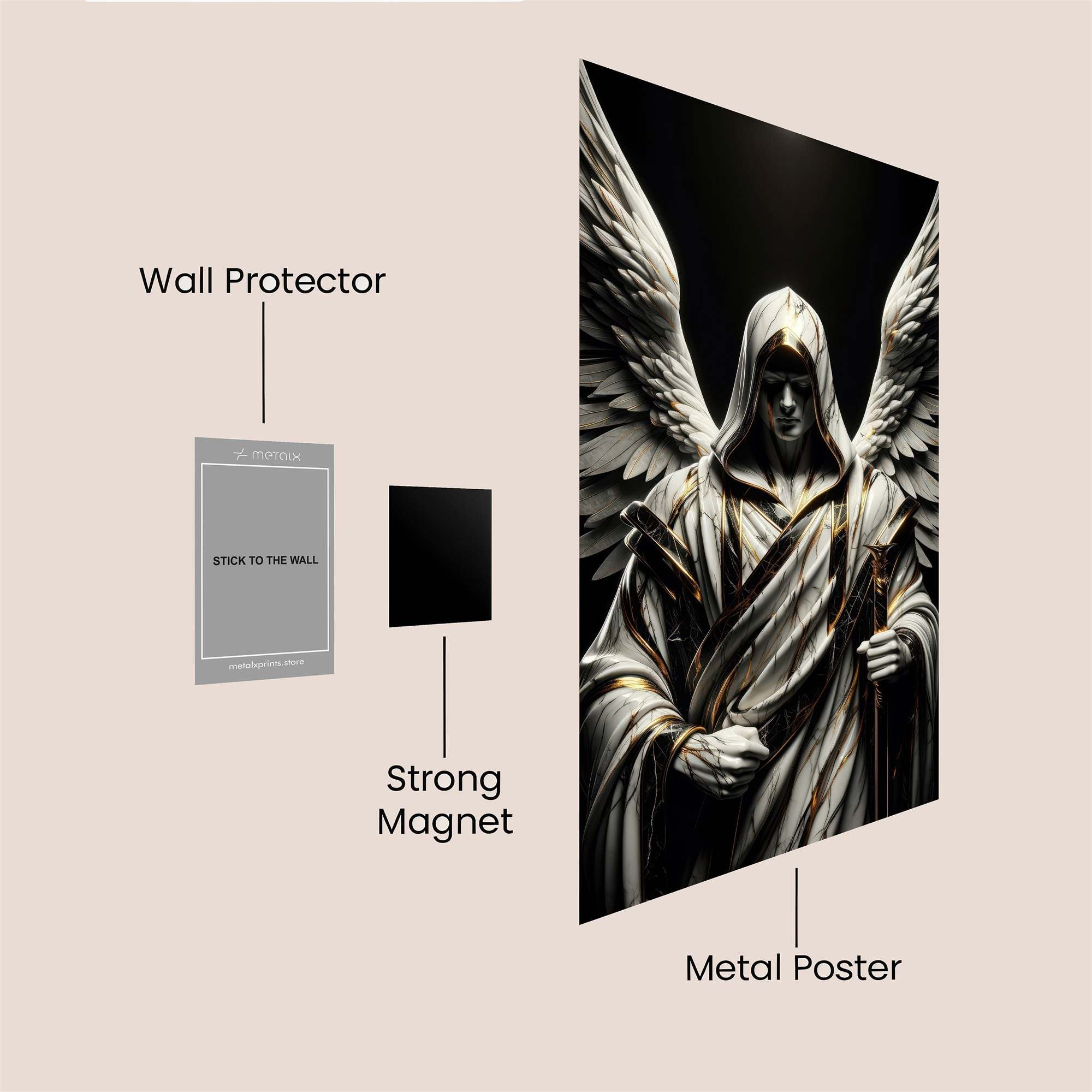 Angel Sombre Safe Wall Magnetic / M