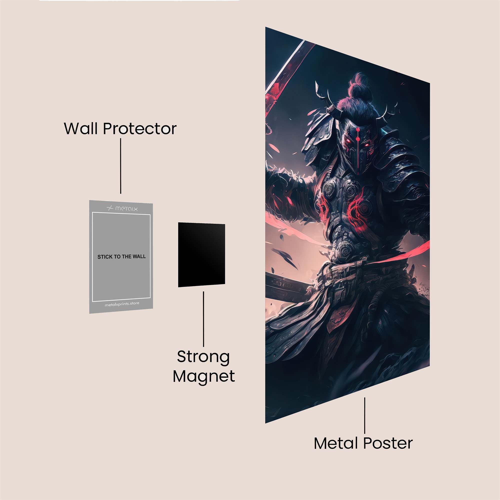 Samurai Fury Safe Wall Magnetic / M