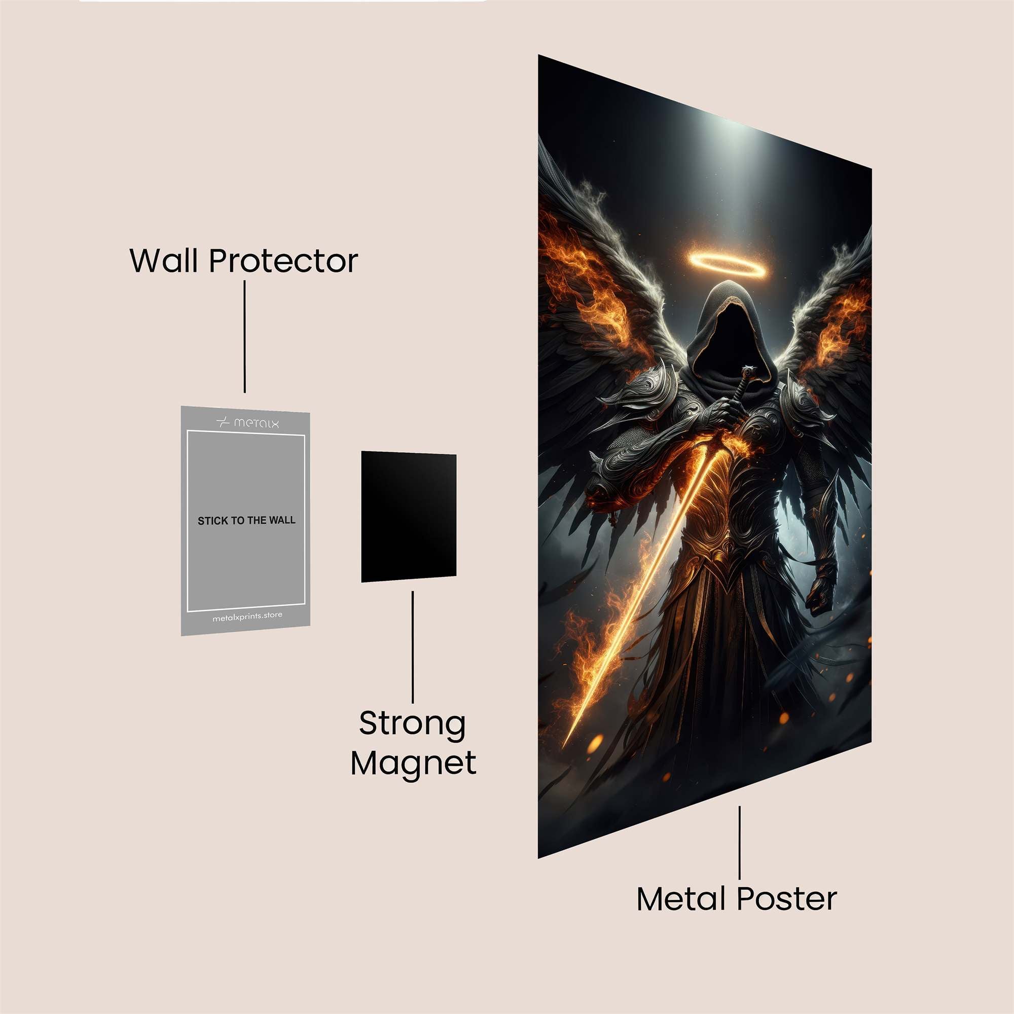 Angel Blaze Safe Wall Magnetic / M