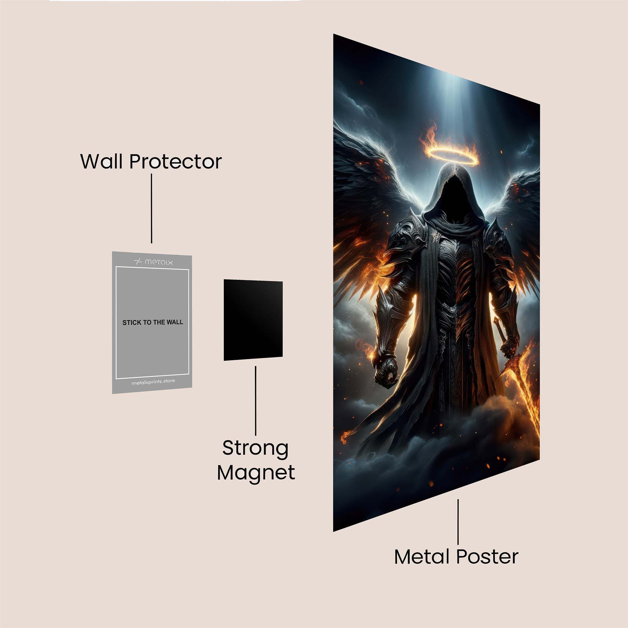 Angel Fury Safe Wall Magnetic / M