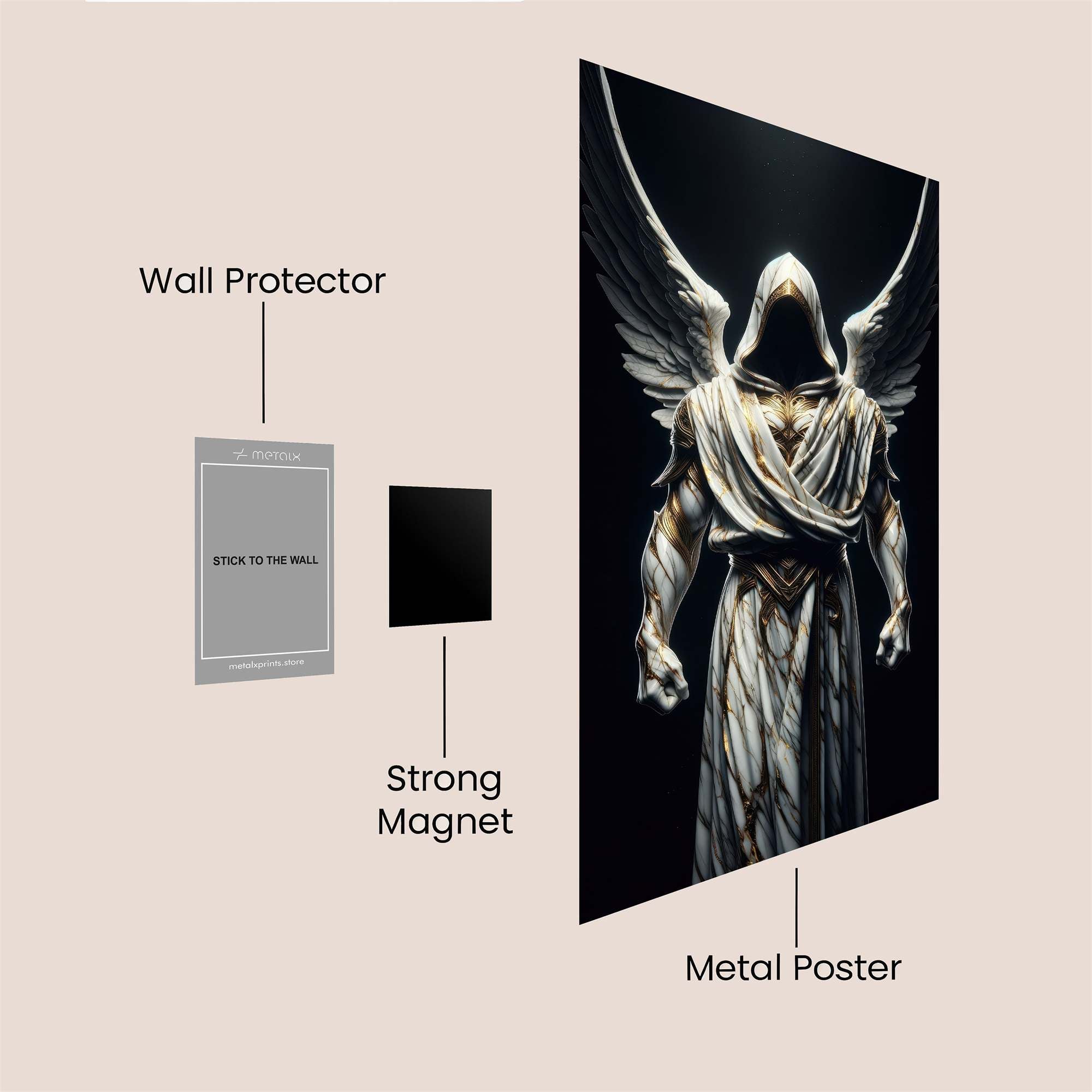 Angelic Sentinel Safe Wall Magnetic / M