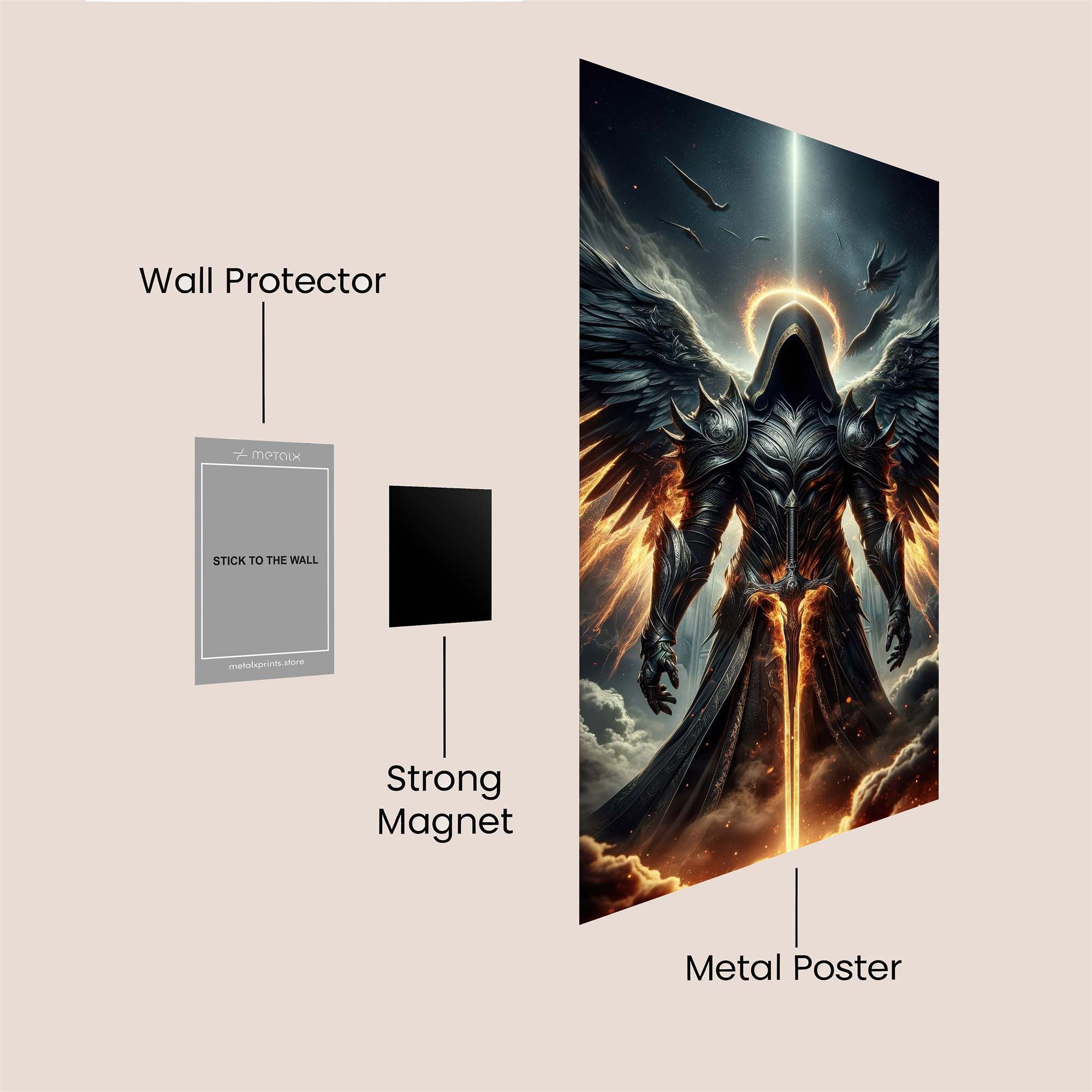 Angel Blaze Safe Wall Magnetic / M