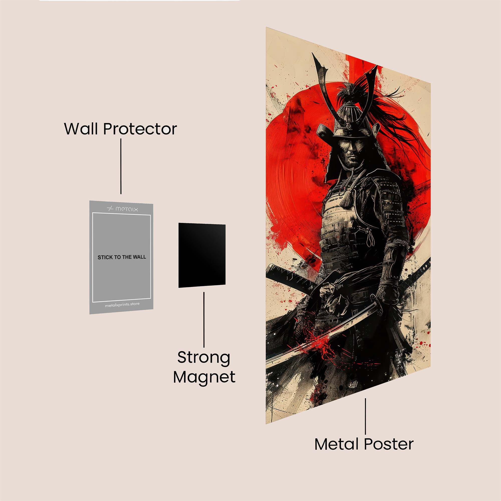 Samurai Fury Safe Wall Magnetic / M