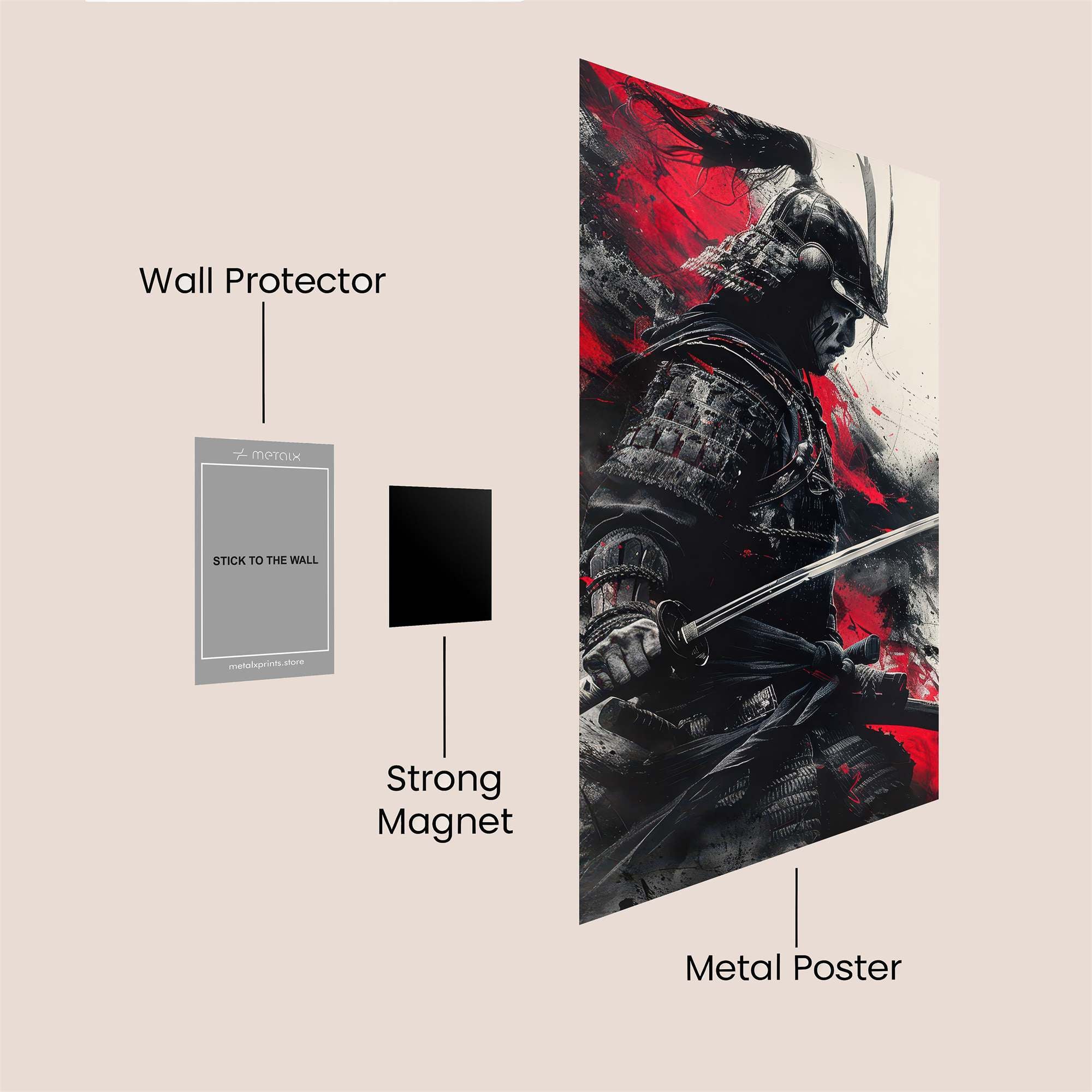 Samurai Fury Safe Wall Magnetic / M