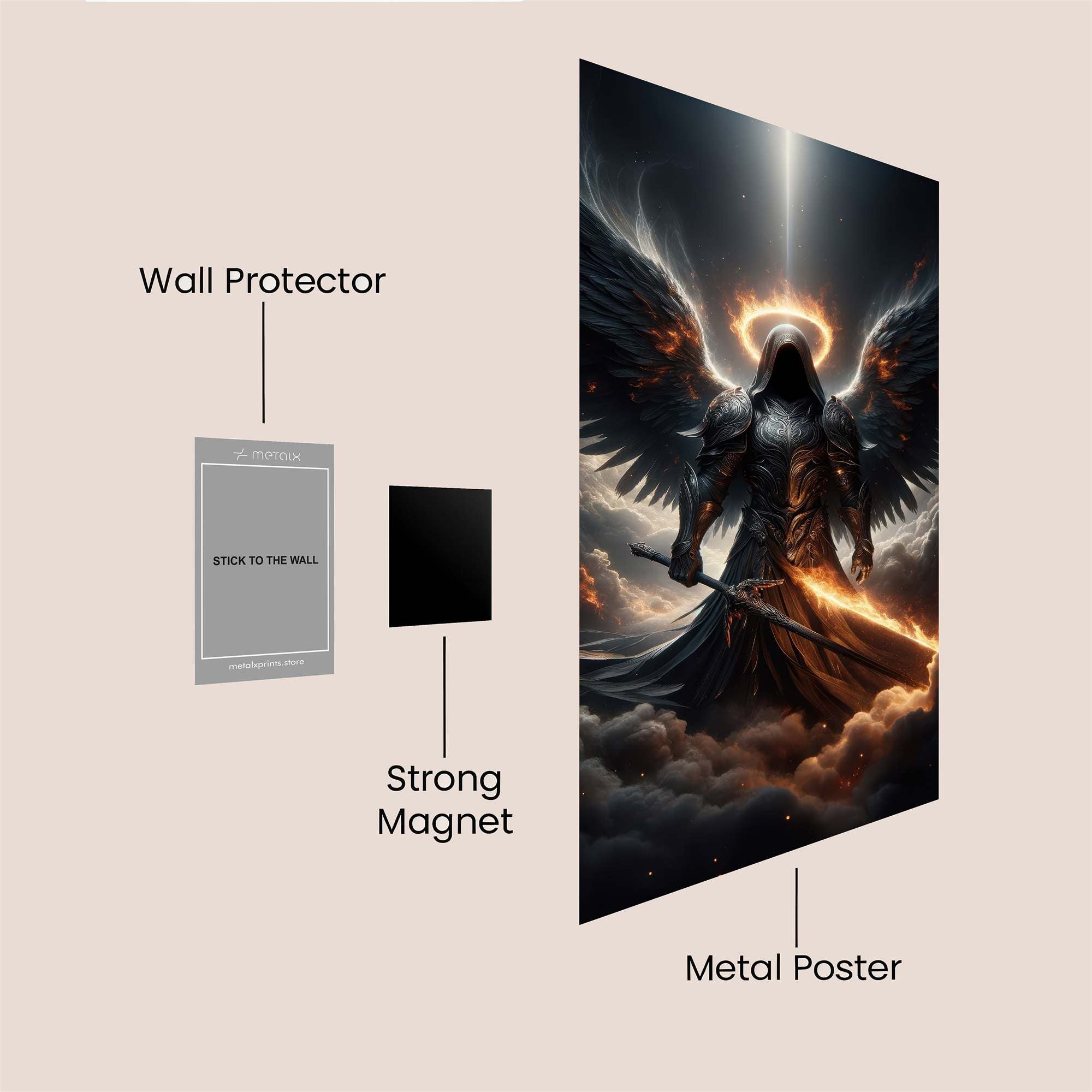 Angel Blaze Safe Wall Magnetic / M
