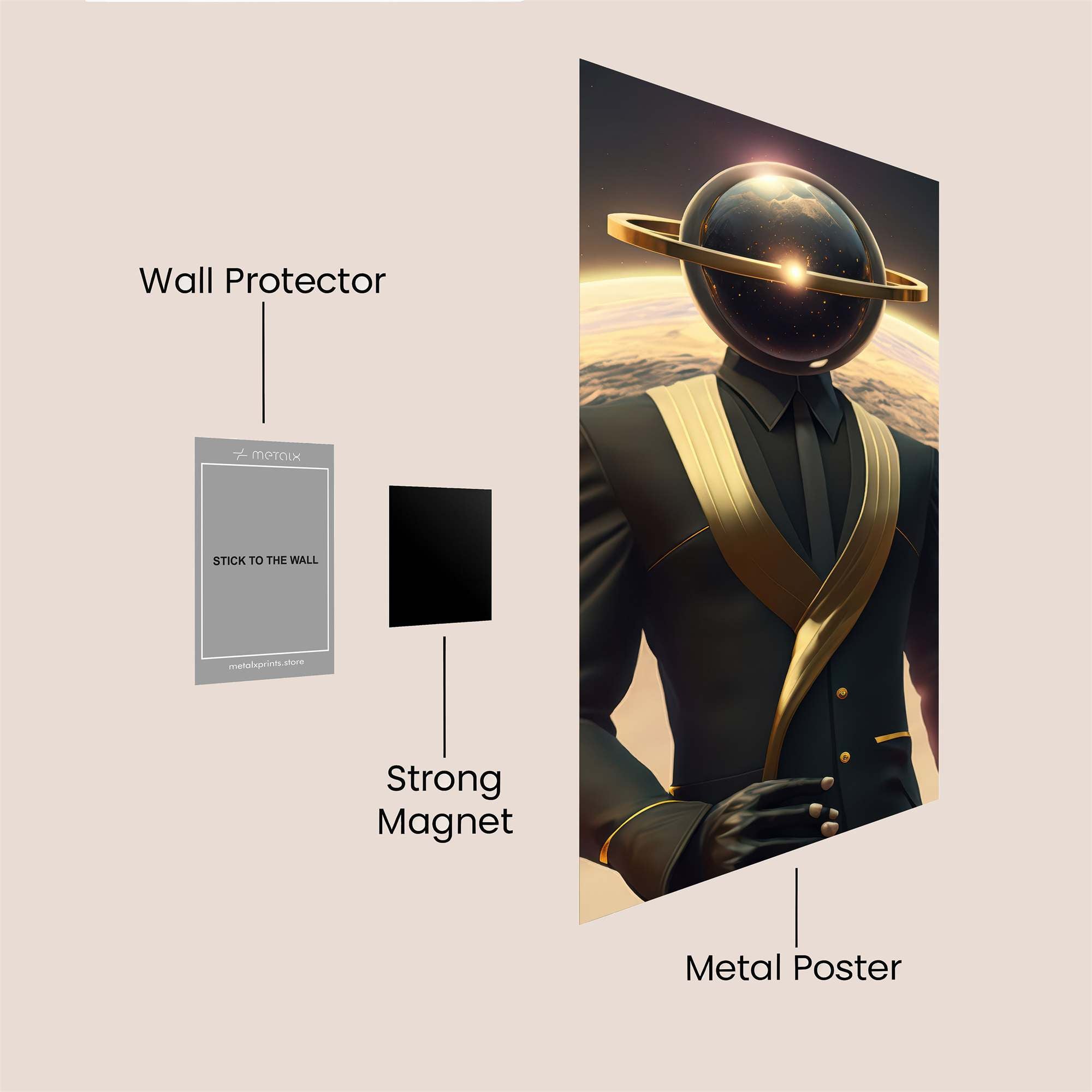 Cosmic Elegance Safe Wall Magnetic / M