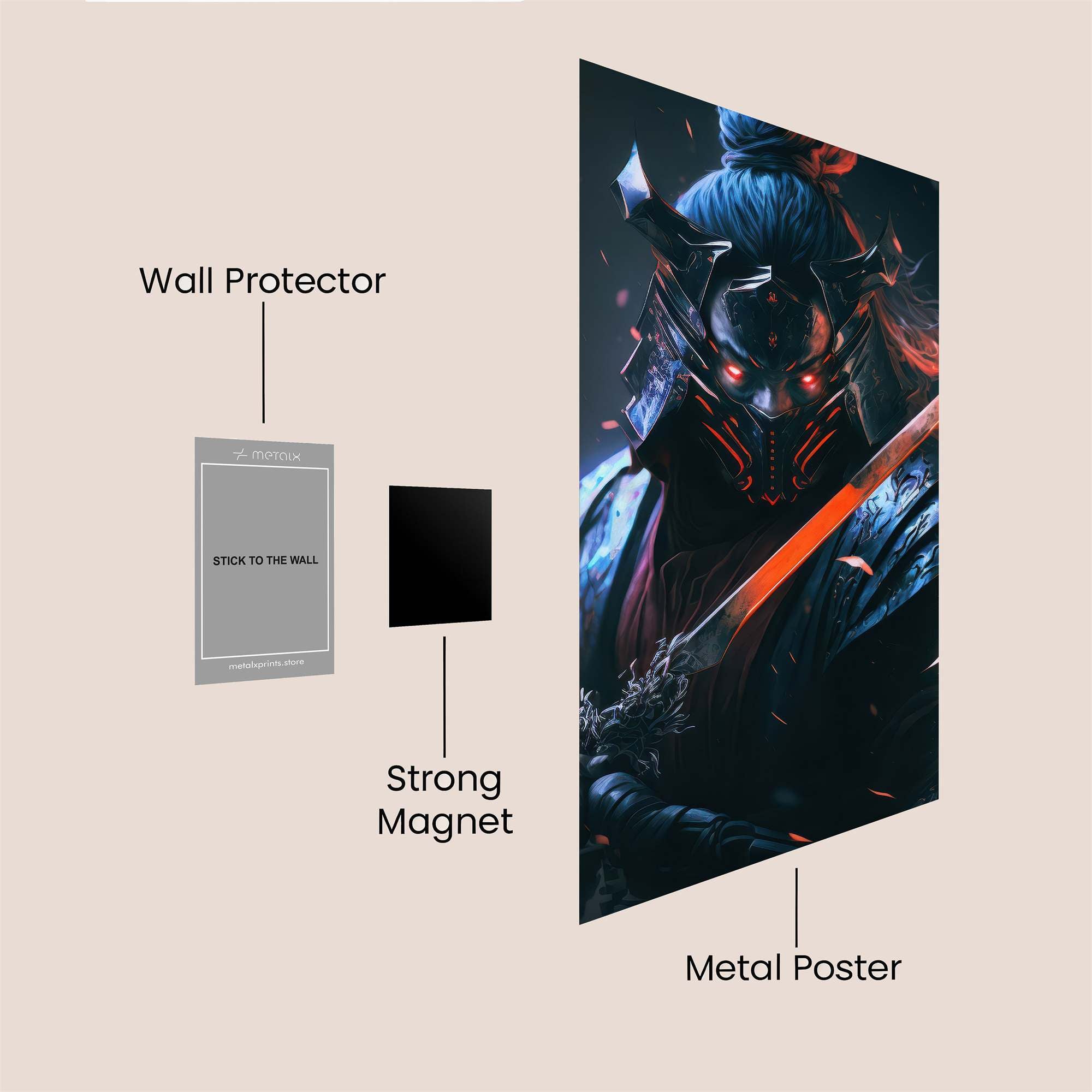 Samurai Inferno Safe Wall Magnetic / M