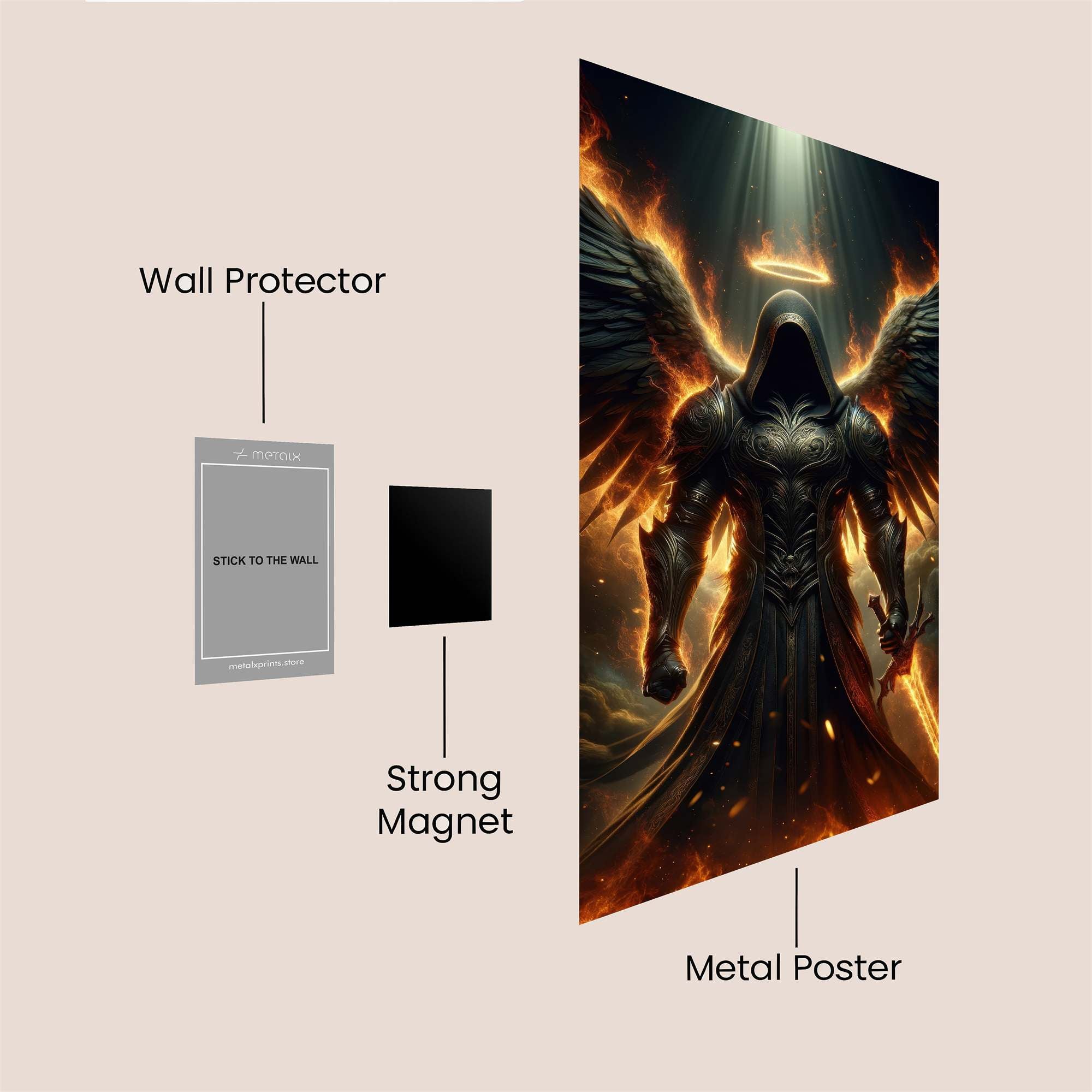 Angel Fury Safe Wall Magnetic / M