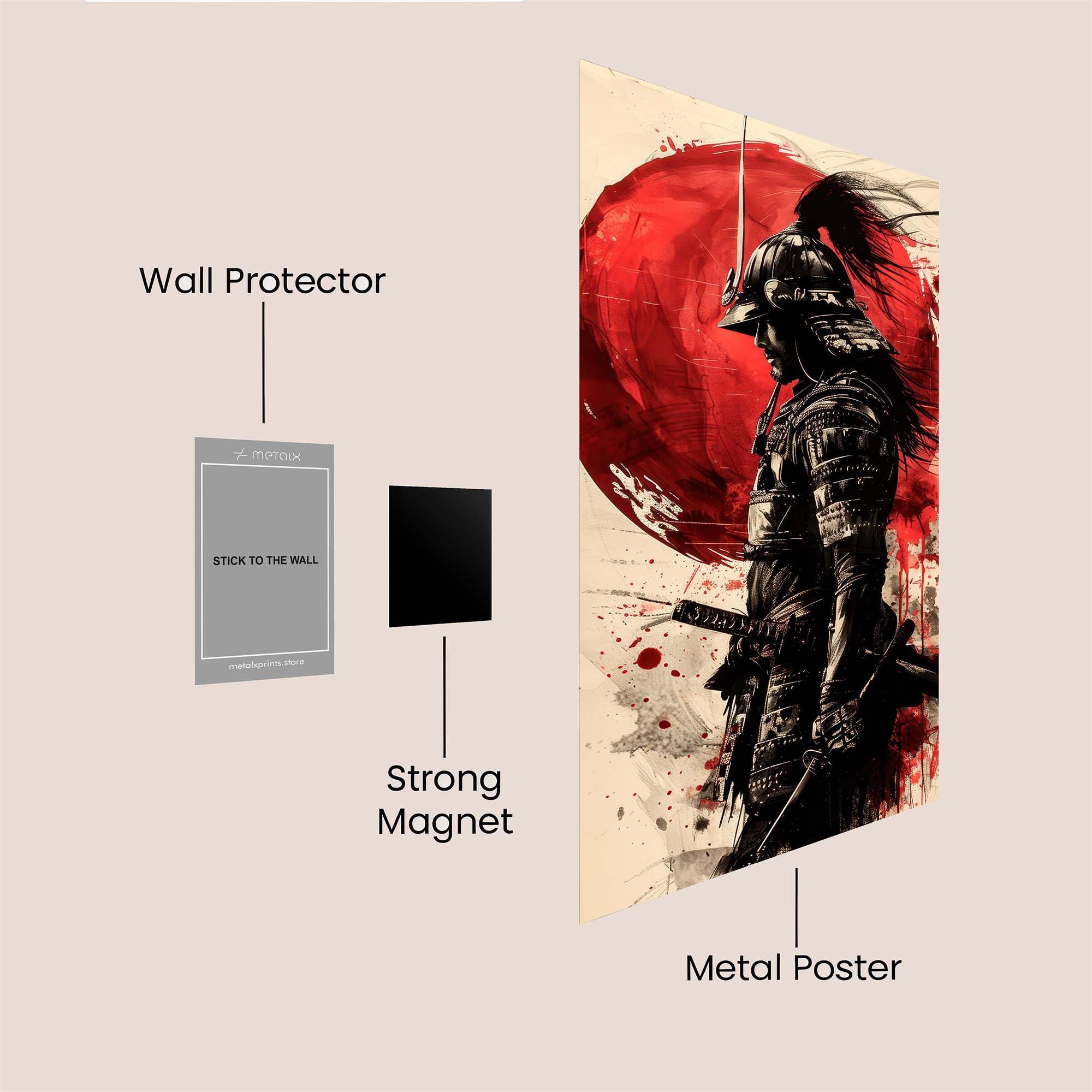 Samurai Dawn Safe Wall Magnetic / M