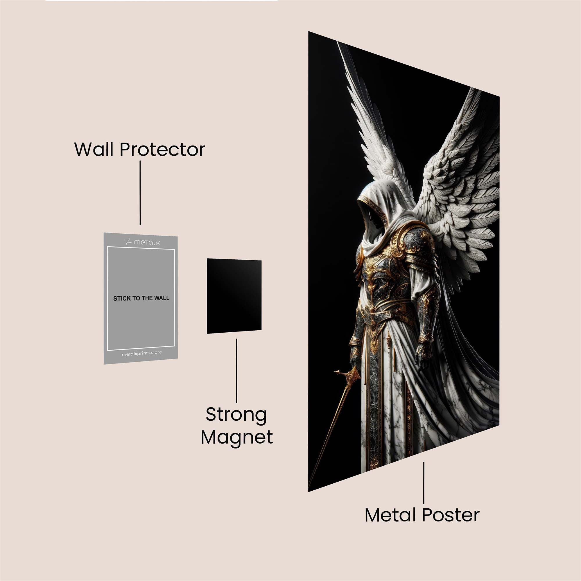 Angelic Sentinel Safe Wall Magnetic / M